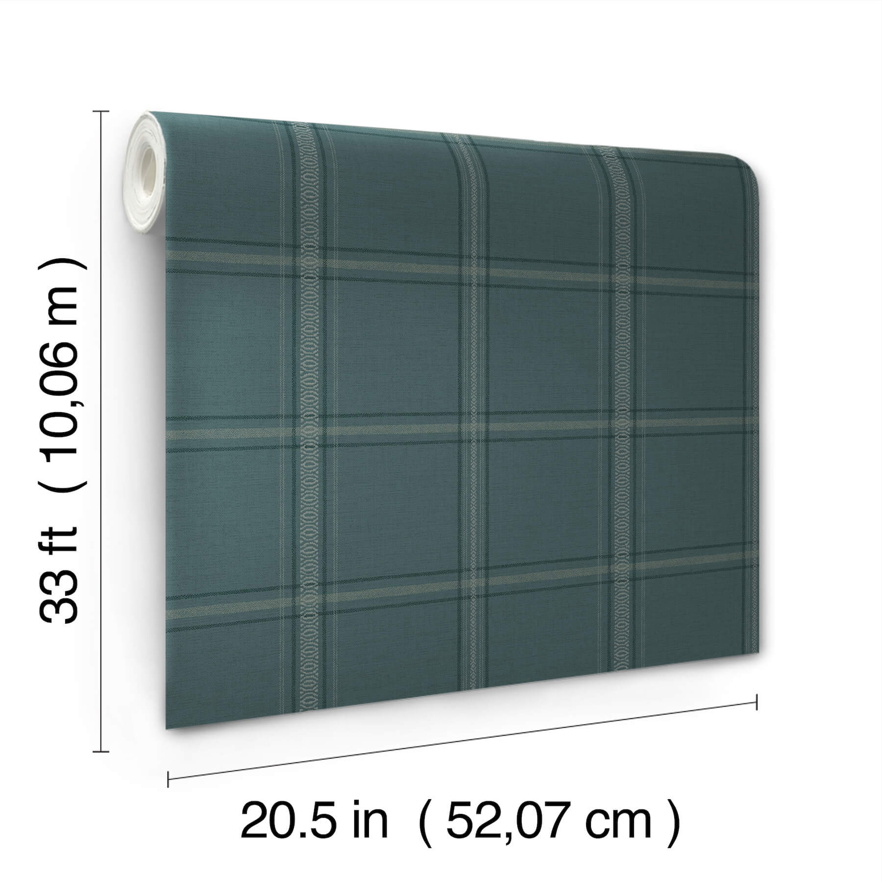 auberge-teal-plaid-wallpaper-york-wallcoverings-4169-27610 - York Wallcoverings Wallpaper