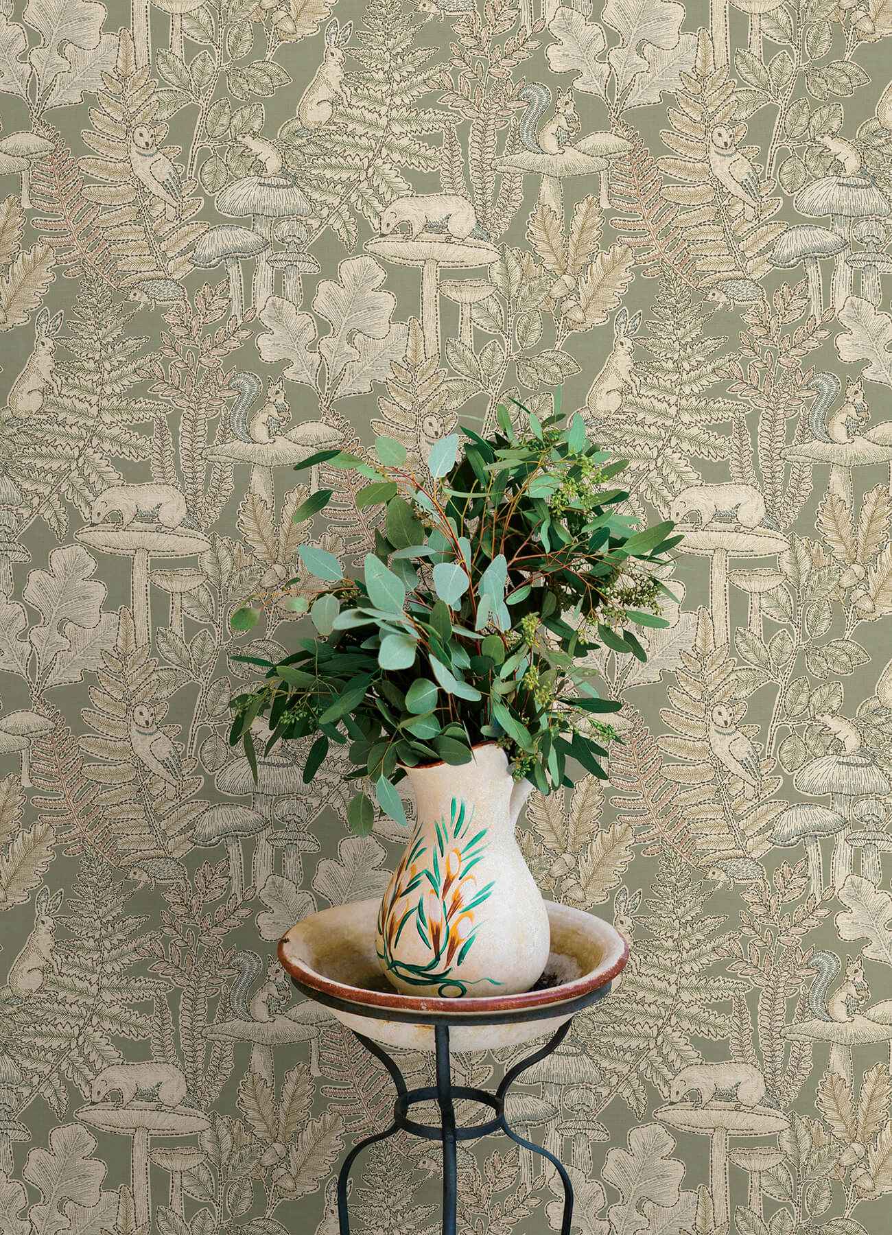 Holt Sage Woodland Wallpaper - York Wallcoverings - 4169-83100 - York Wallcoverings Wallpaper