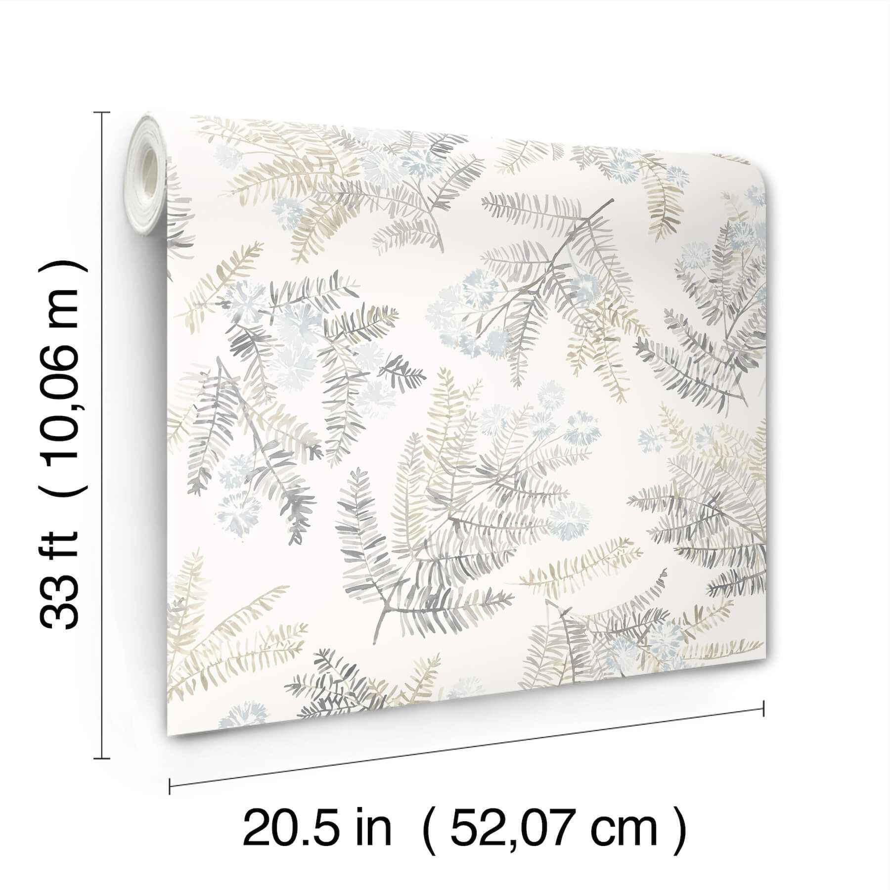 Frith Light Blue Botanical Wallpaper - York Wallcoverings - 4169-83107 - York Wallcoverings Wallpaper