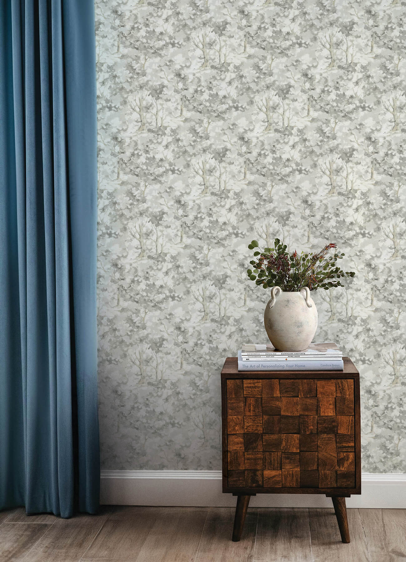 thicket-charcoal-forest-wallpaper-york-wallcoverings-4169-83110 - York Wallcoverings Wallpaper