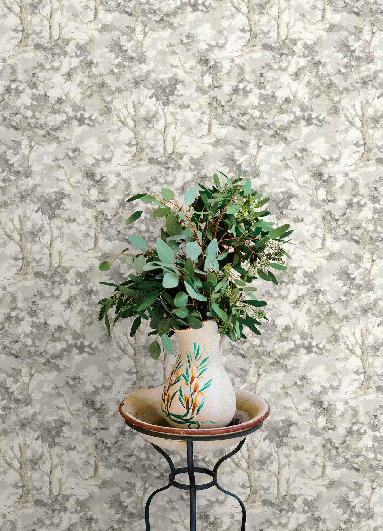 Thicket Charcoal Forest Wallpaper - York Wallcoverings - 4169-83110