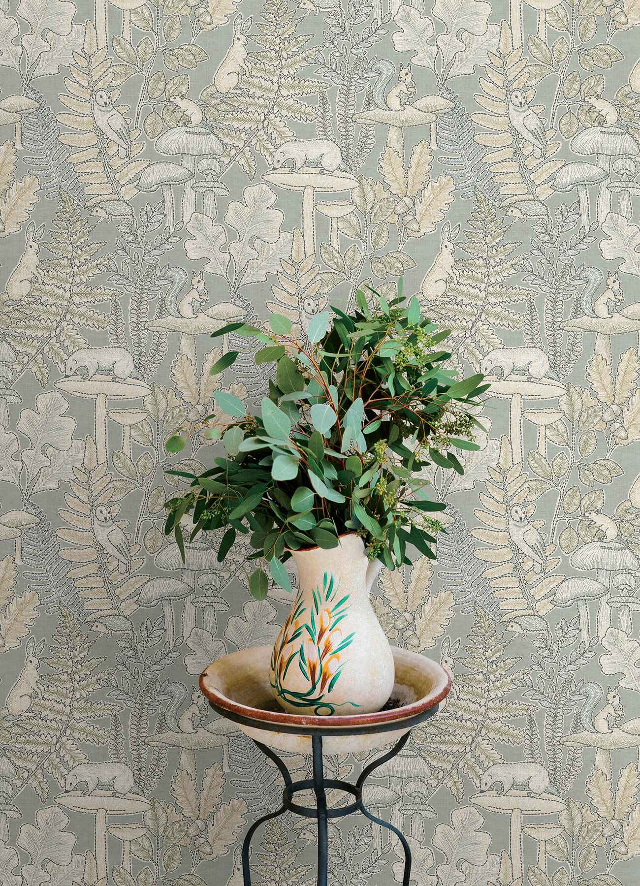 Holt Seafoam Woodland Wallpaper - York Wallcoverings - 4169-83104 - York Wallcoverings Wallpaper
