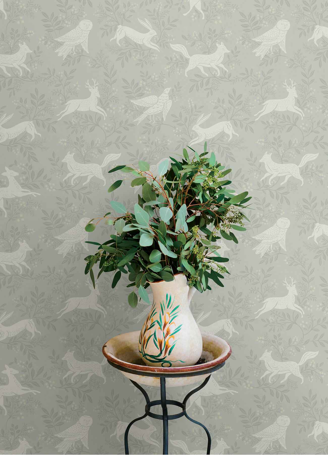 Revelry Sage Forest Frolic Wallpaper - York Wallcoverings - 4169-83115