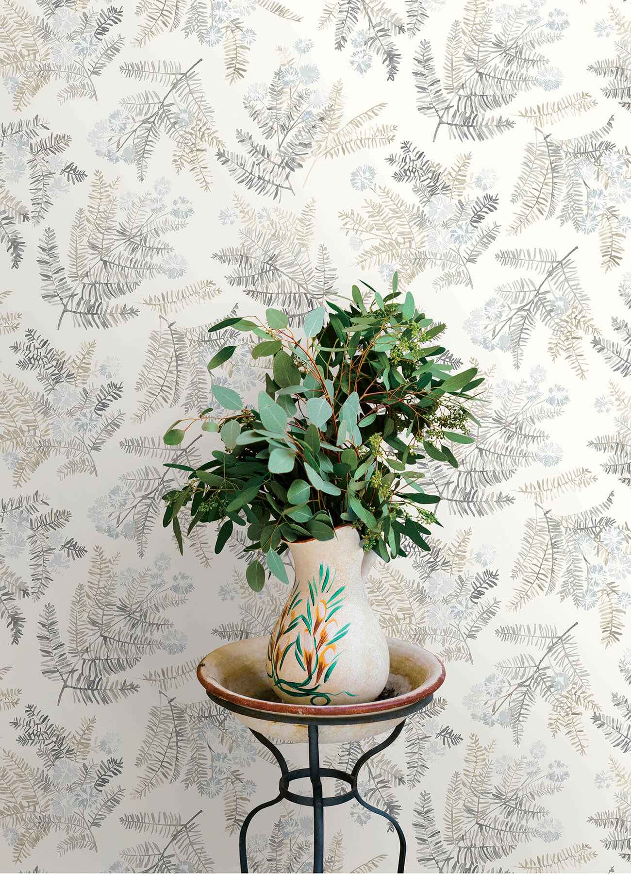 Frith Light Blue Botanical Wallpaper - York Wallcoverings - 4169-83107 - York Wallcoverings Wallpaper