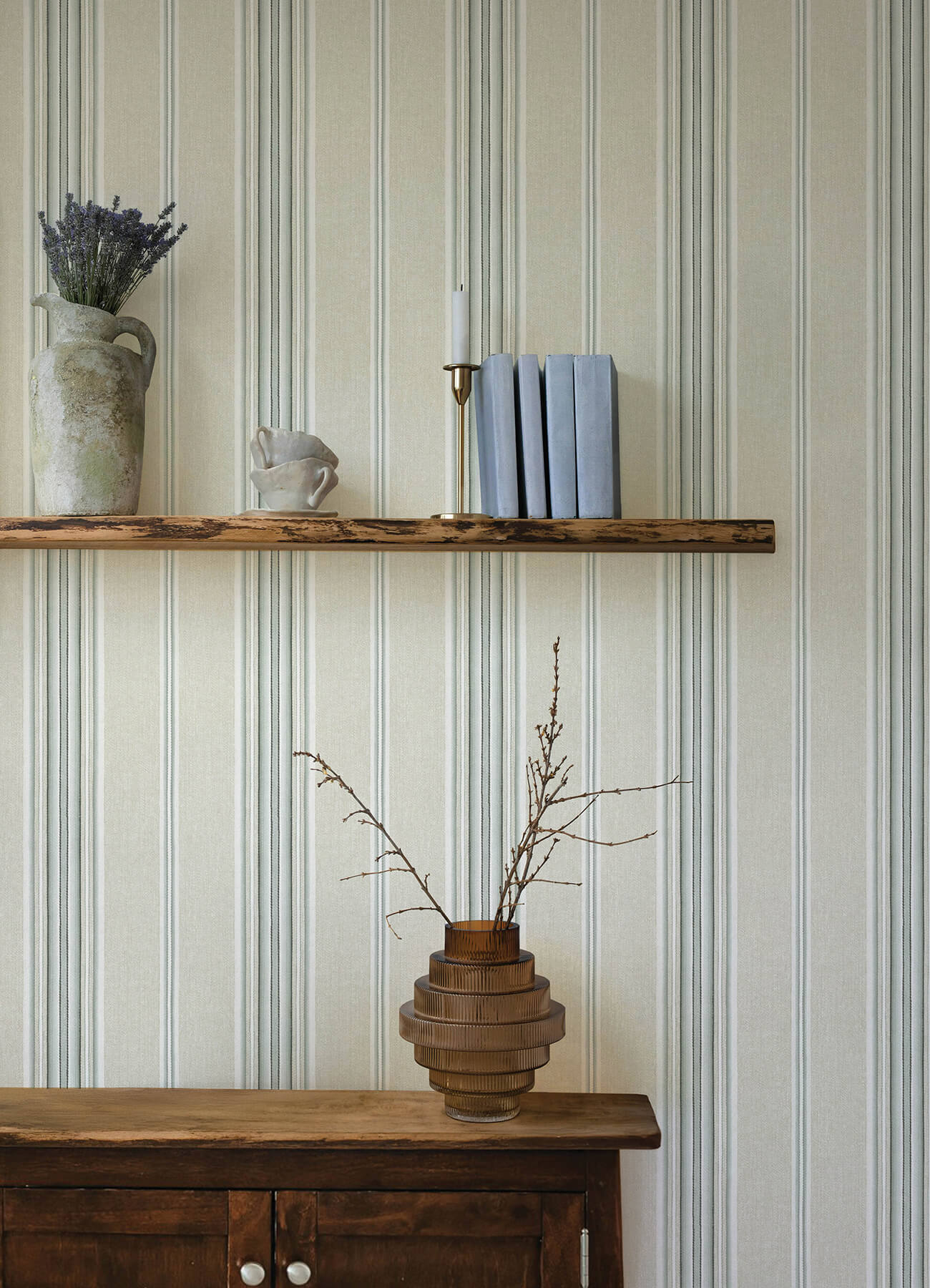 calvados-turquoise-linen-stripe-wallpaper-york-wallcoverings-4169-83122 - York Wallcoverings Wallpaper