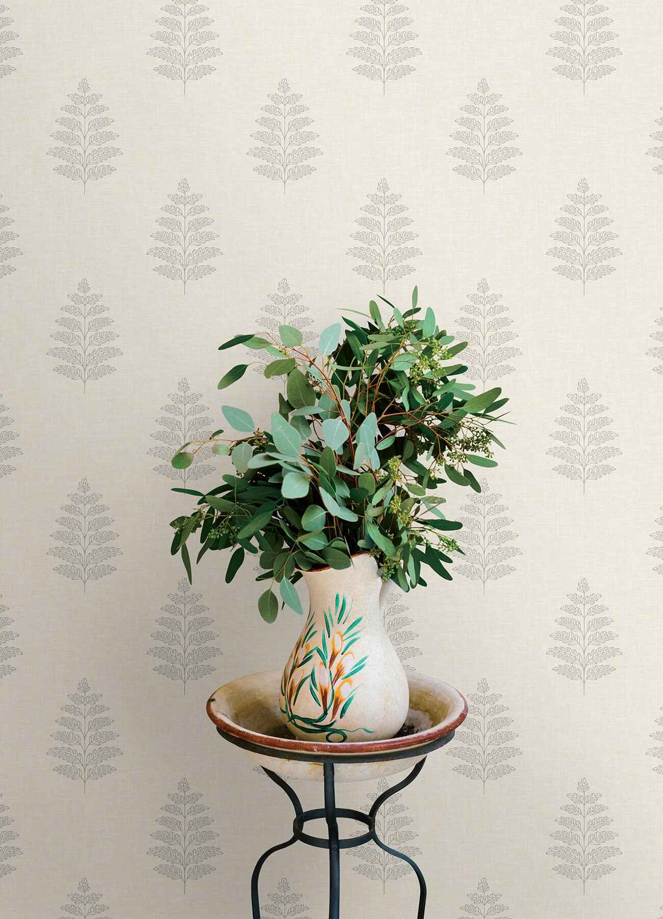Frond Cream Leaf Wallpaper - York Wallcoverings - 4169-83125 - York Wallcoverings Wallpaper