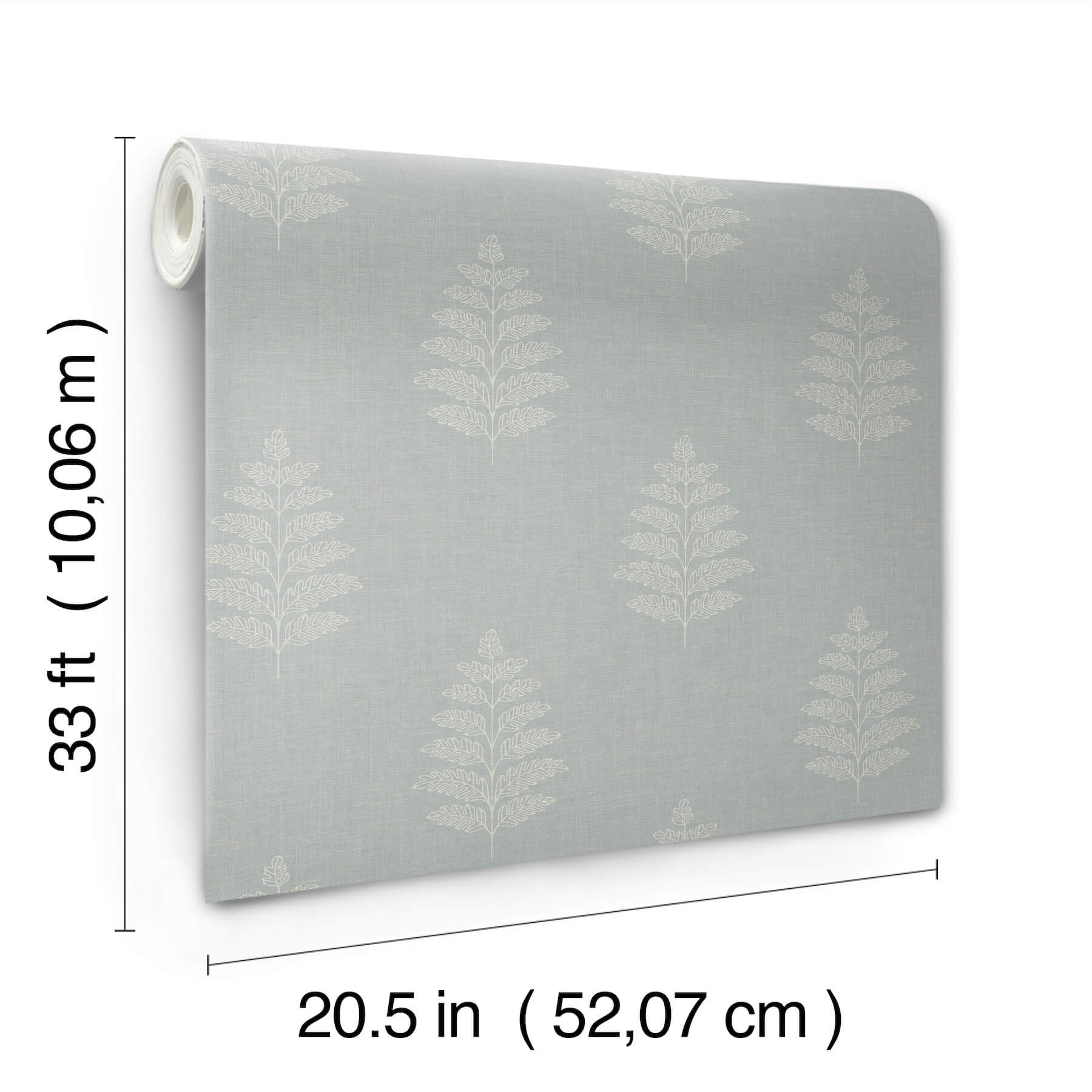 frond-light-blue-leaf-wallpaper-york-wallcoverings-4169-83130 - York Wallcoverings Wallpaper