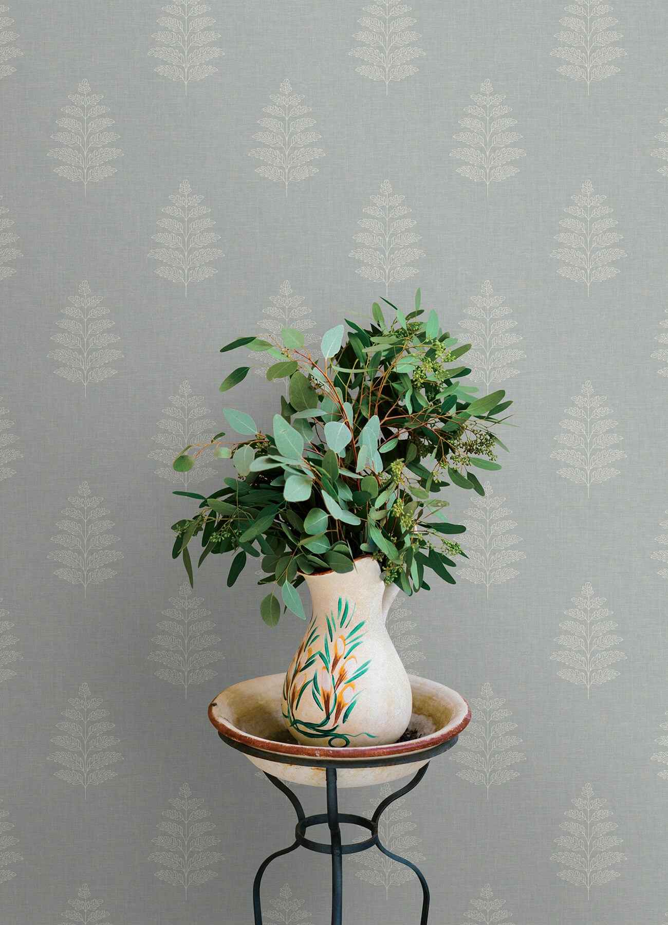 Frond Light Blue Leaf Wallpaper - York Wallcoverings - 4169-83130 - York Wallcoverings Wallpaper