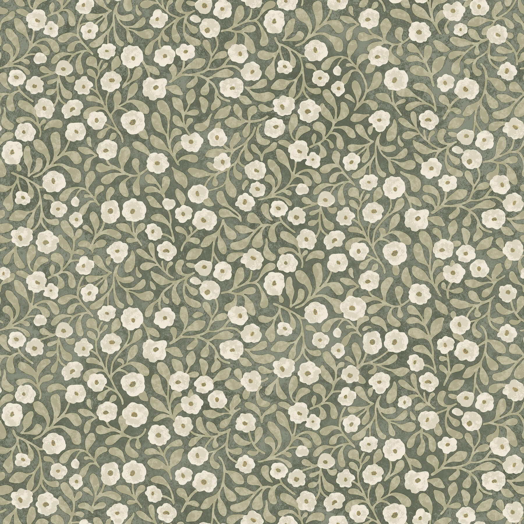 poppy-trail-green-floral-wallpaper-york-wallcoverings-4169-83132 - York Wallcoverings Wallpaper