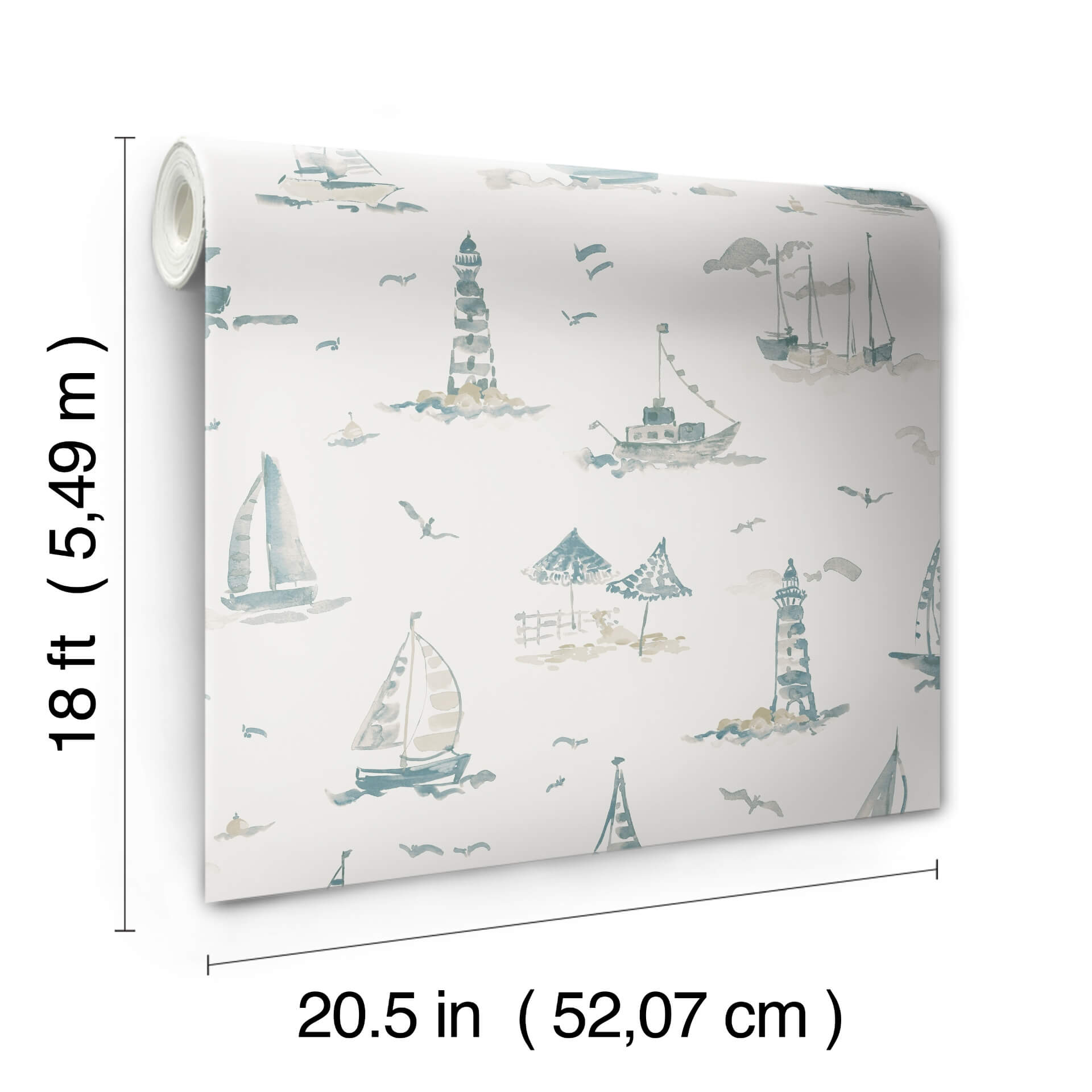 set-sail-taupe-peel-and-stick-wallpaper-york-wallcoverings-nus6498 - York Wallcoverings Wallpaper