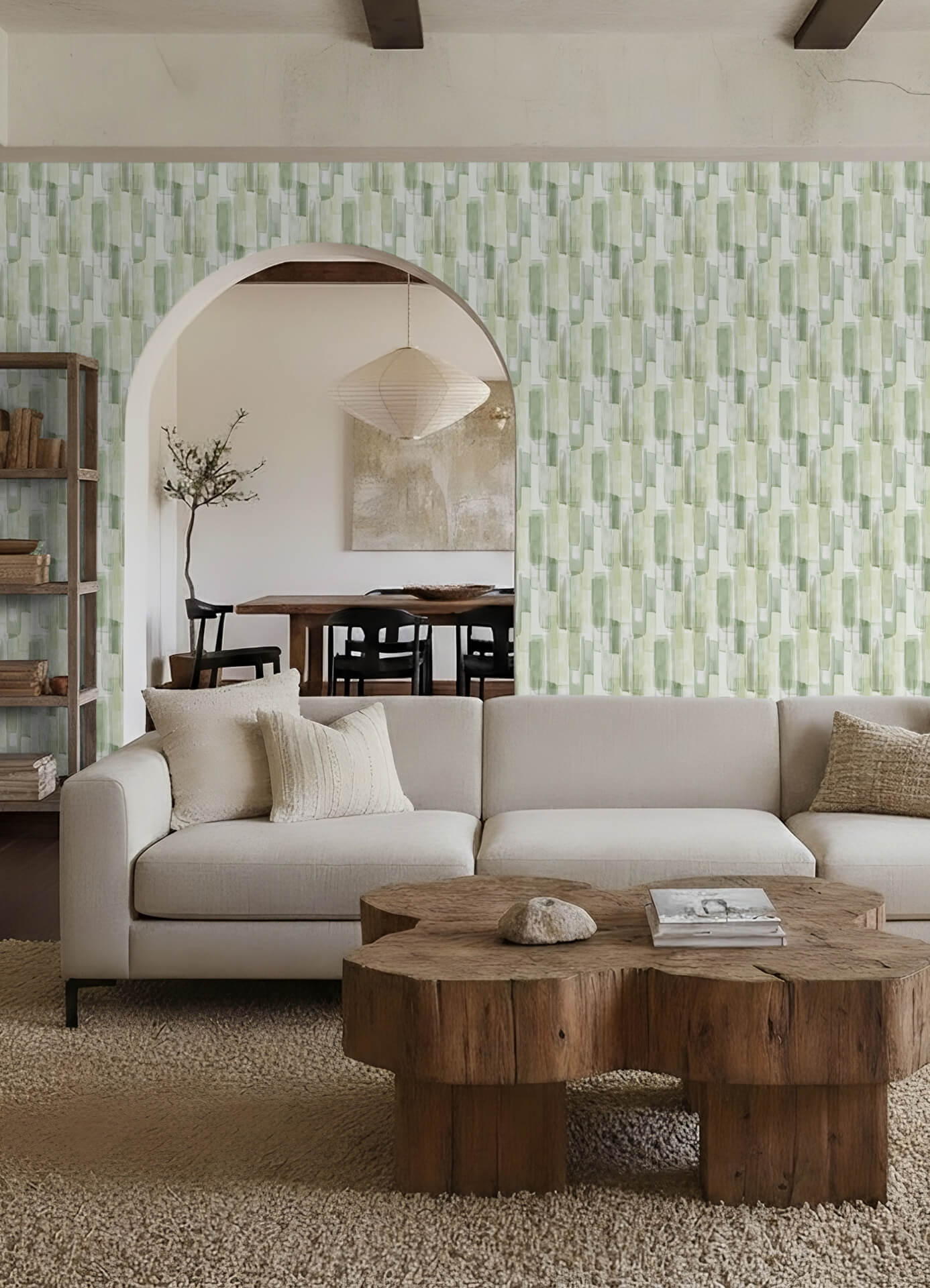 mr-kate-watercolor-glass-olive-green-peel-and-stick-wallpaper-york-wallcoverings-rmws1313 - York Wallcoverings Wallpaper