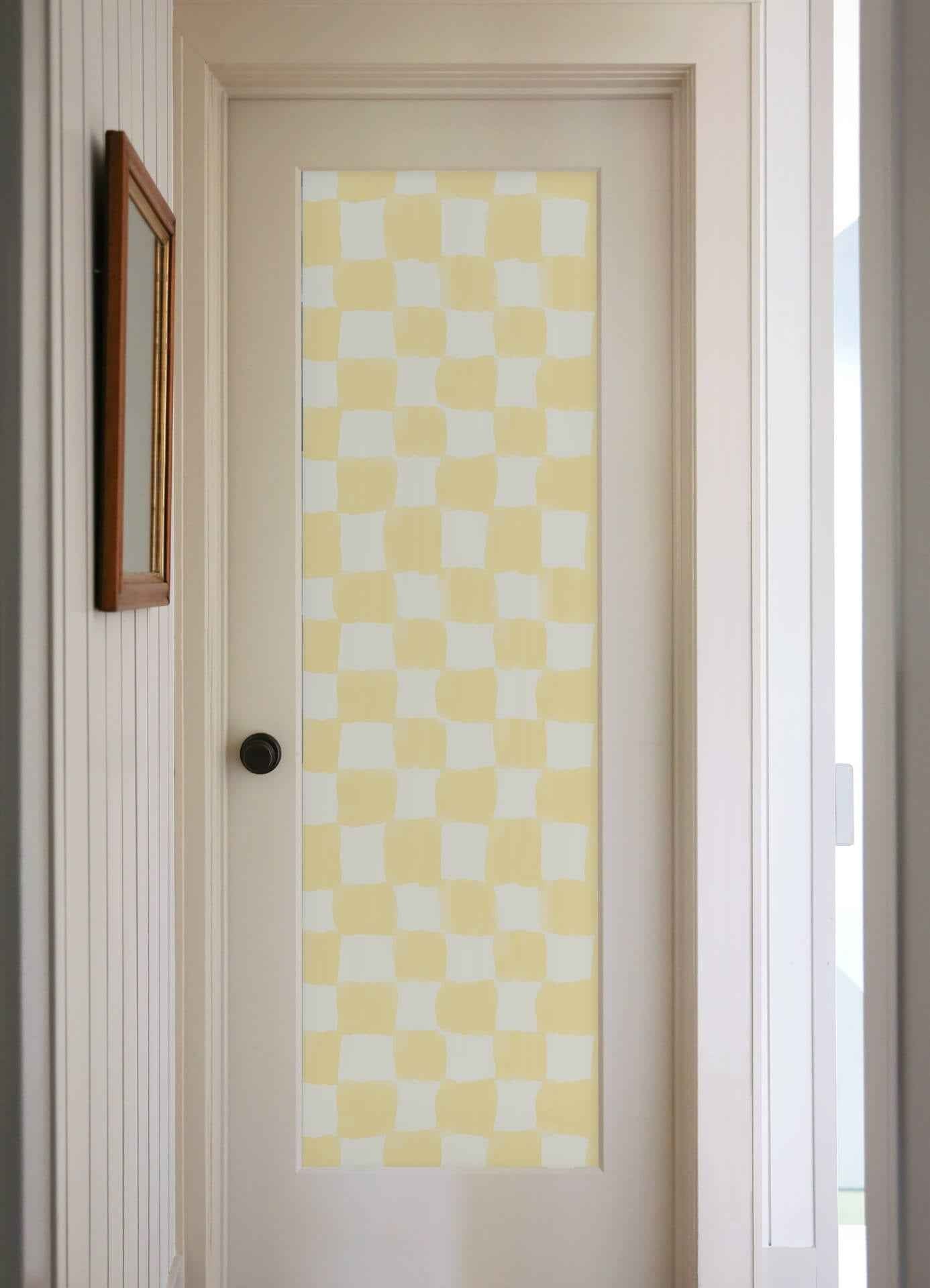 Mr Kate Tess Watercolor Checker Pale Yellow Peel and Stick Wallpaper - York Wallcoverings - RMWS1317 - York Wallcoverings Wallpaper