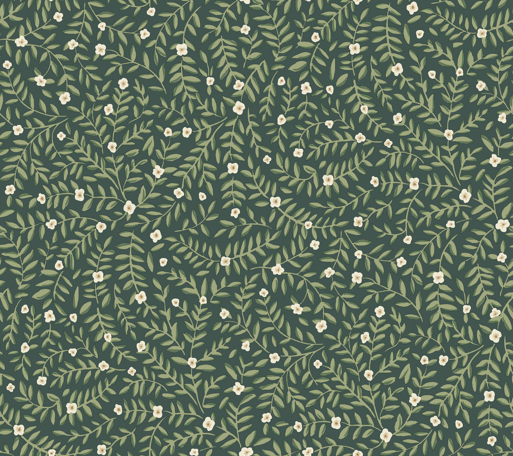 elodie-evergreen-petite-floral-premium-peel-stick-wallpaper-york-wallcoverings-psw1674rl - York Wallpaper Wallpaper