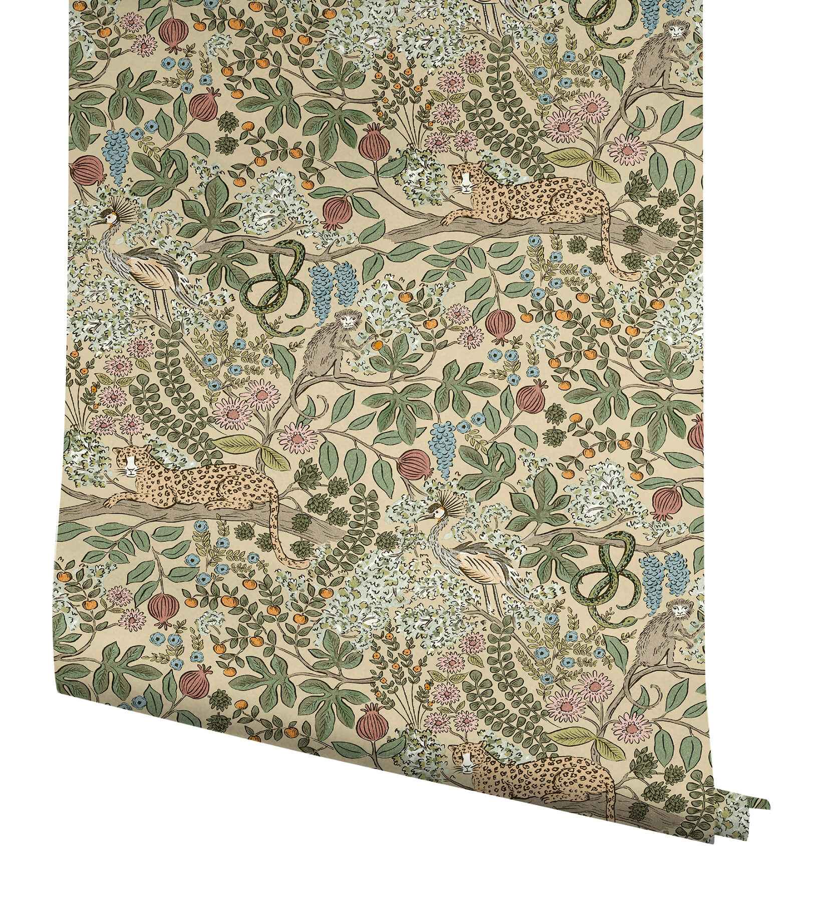 Safari Beige Jungle Toile Premium Peel + Stick Wallpaper - York Wallcoverings - PSW1679RL