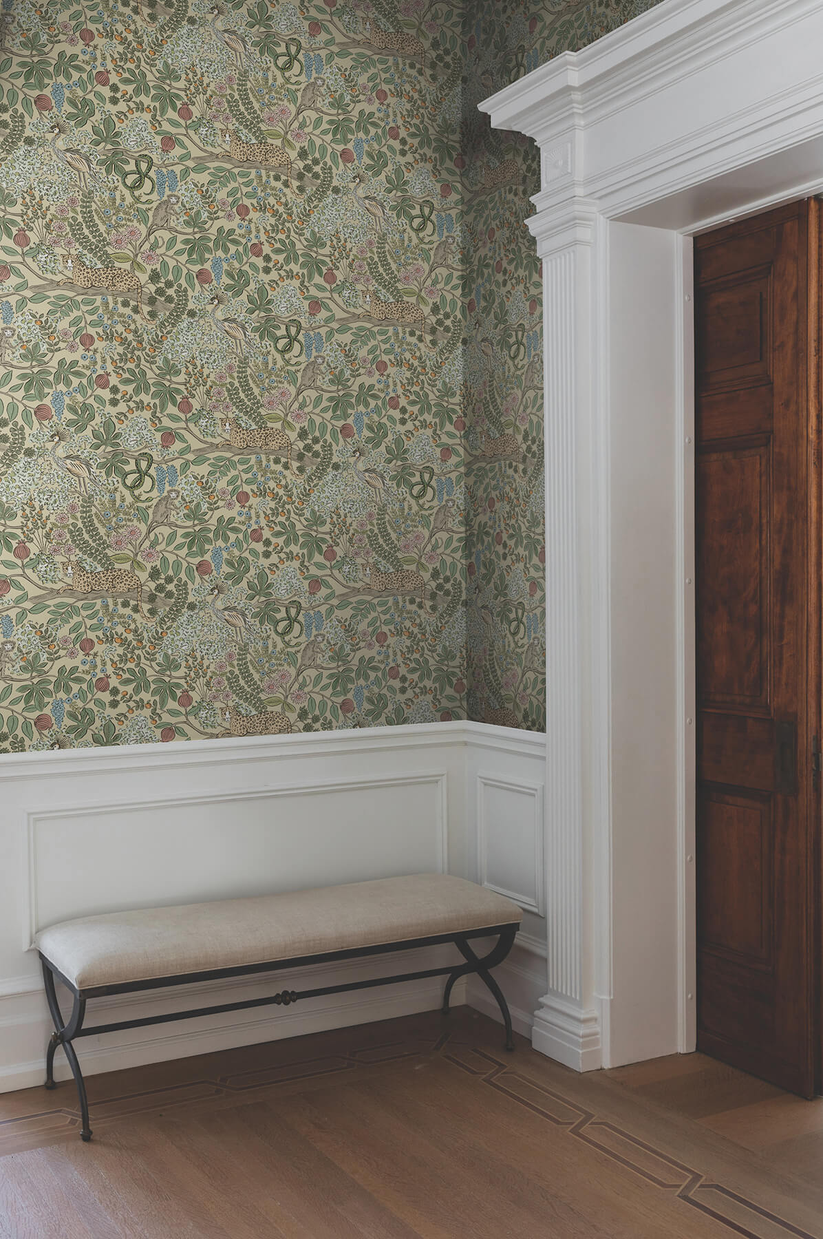safari-beige-jungle-toile-premium-peel-stick-wallpaper-york-wallcoverings-psw1679rl - York Wallcoverings Wallpaper