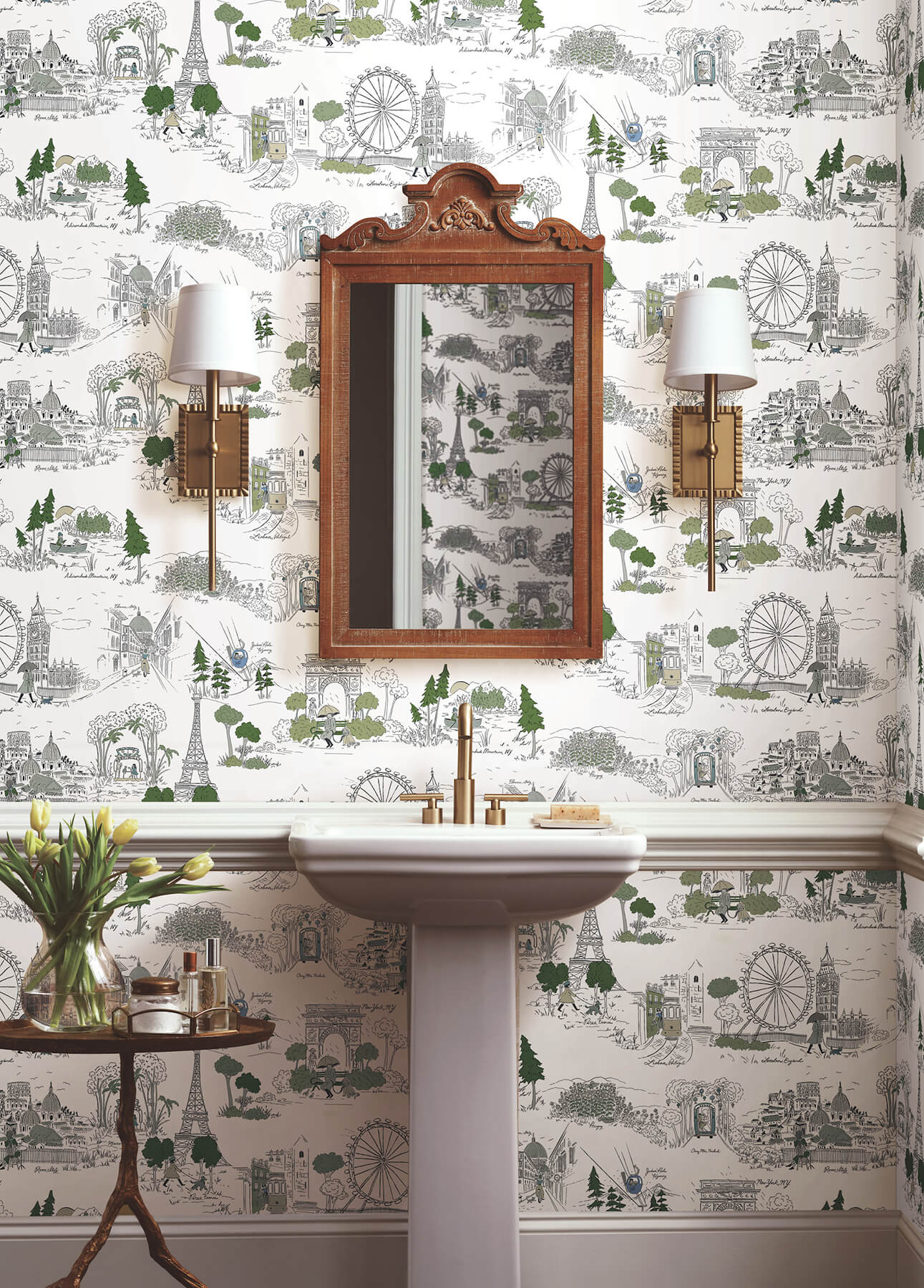 travel-sketches-blue-globetrotter-premium-peel-stick-wallpaper-york-wallcoverings-psw1682rl - York Wallcoverings Papel pintado
