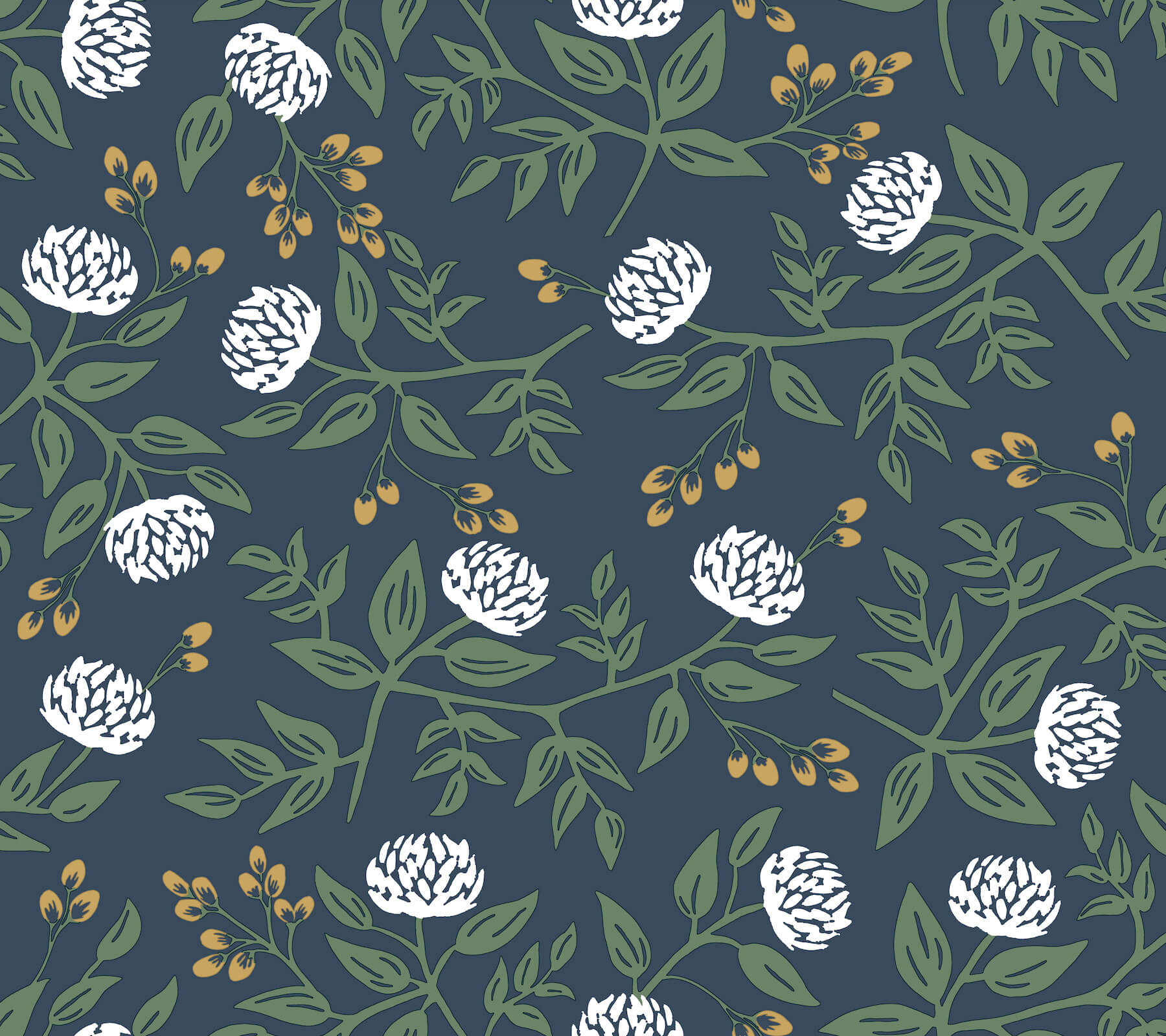 peonies-navy-floral-premium-peel-stick-wallpaper-york-wallcoverings-psw1687rl - York Wallcoverings Wallpaper