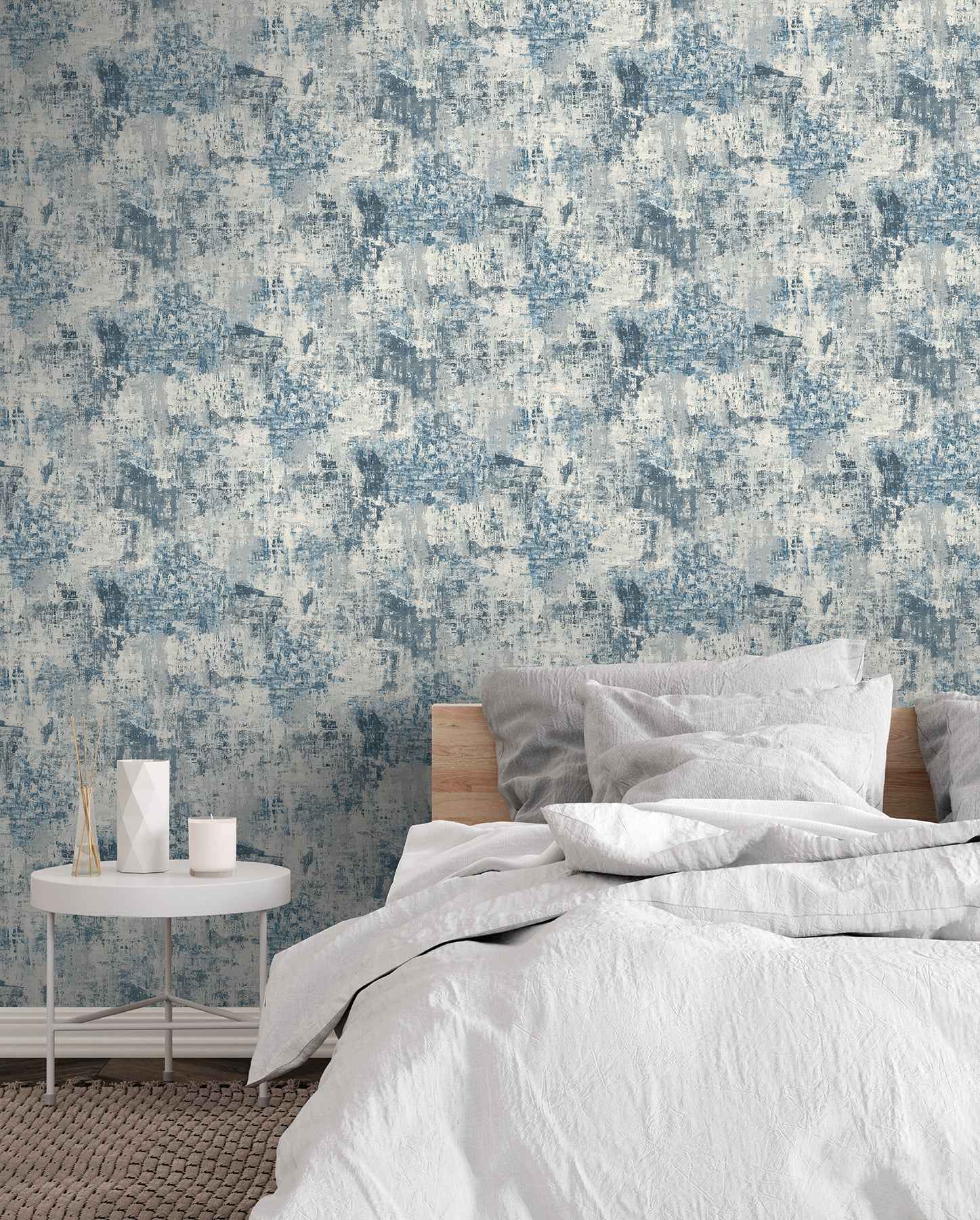 Sergio Blue Abstract Texture Wallpaper - York Wallcoverings - AH100192AH - York Wallcoverings Wallpaper