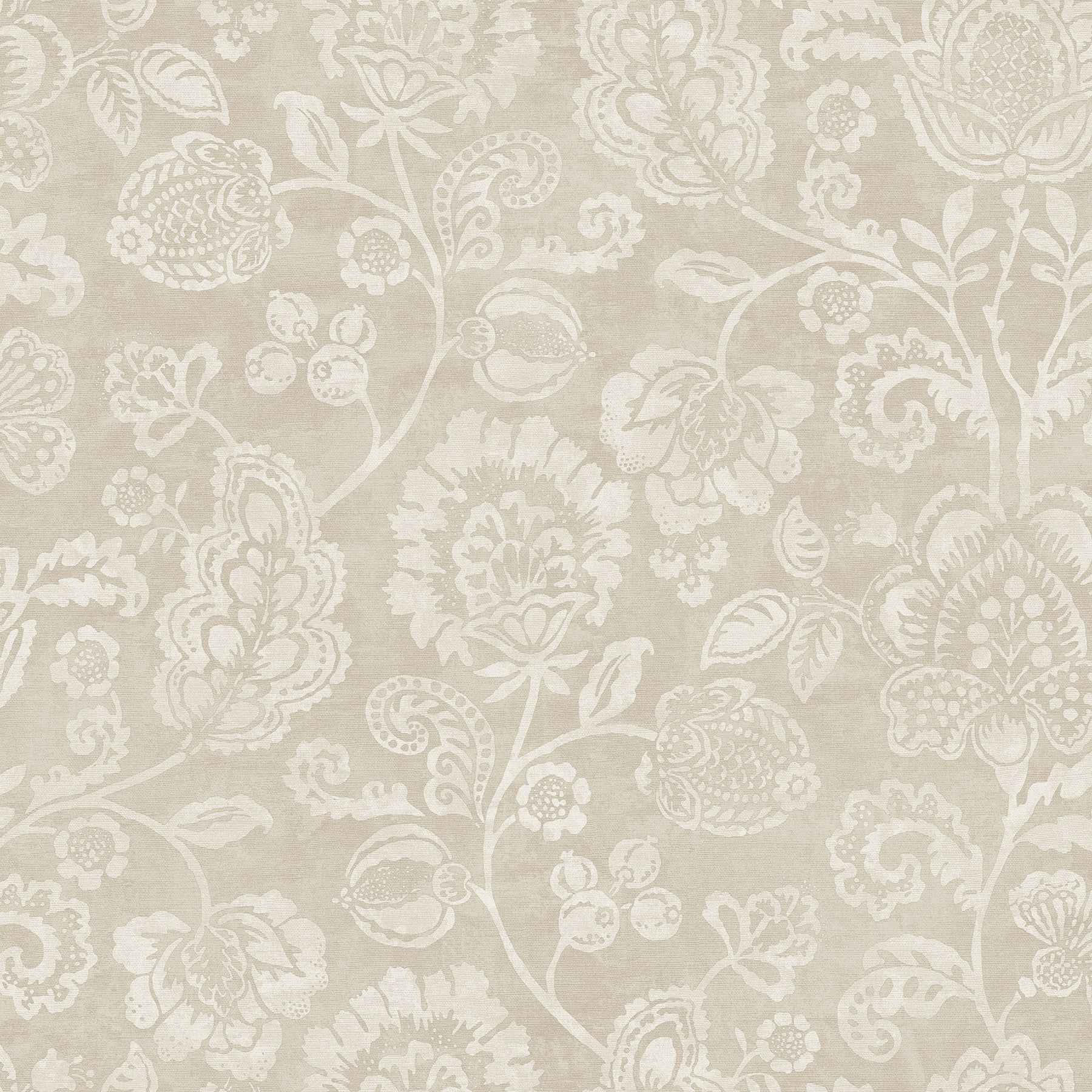 Verity Neutral Jacobean Trail Wallpaper - York Wallcoverings - AH100194AH