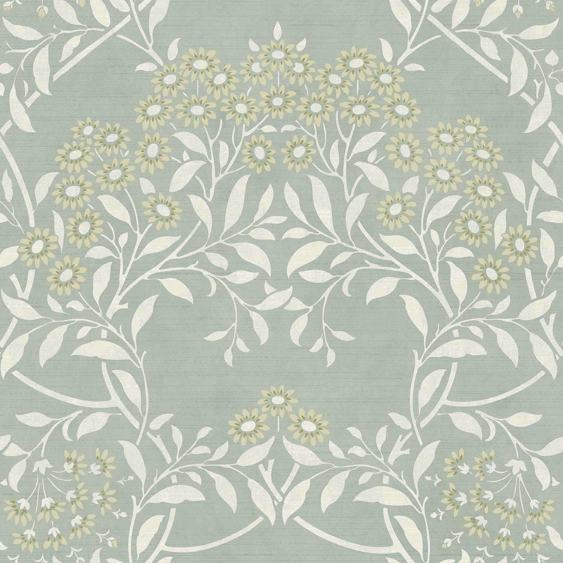 Penelope Green Floral Damask Wallpaper - York Wallcoverings - AH100195AH - York Wallcoverings Wallpaper