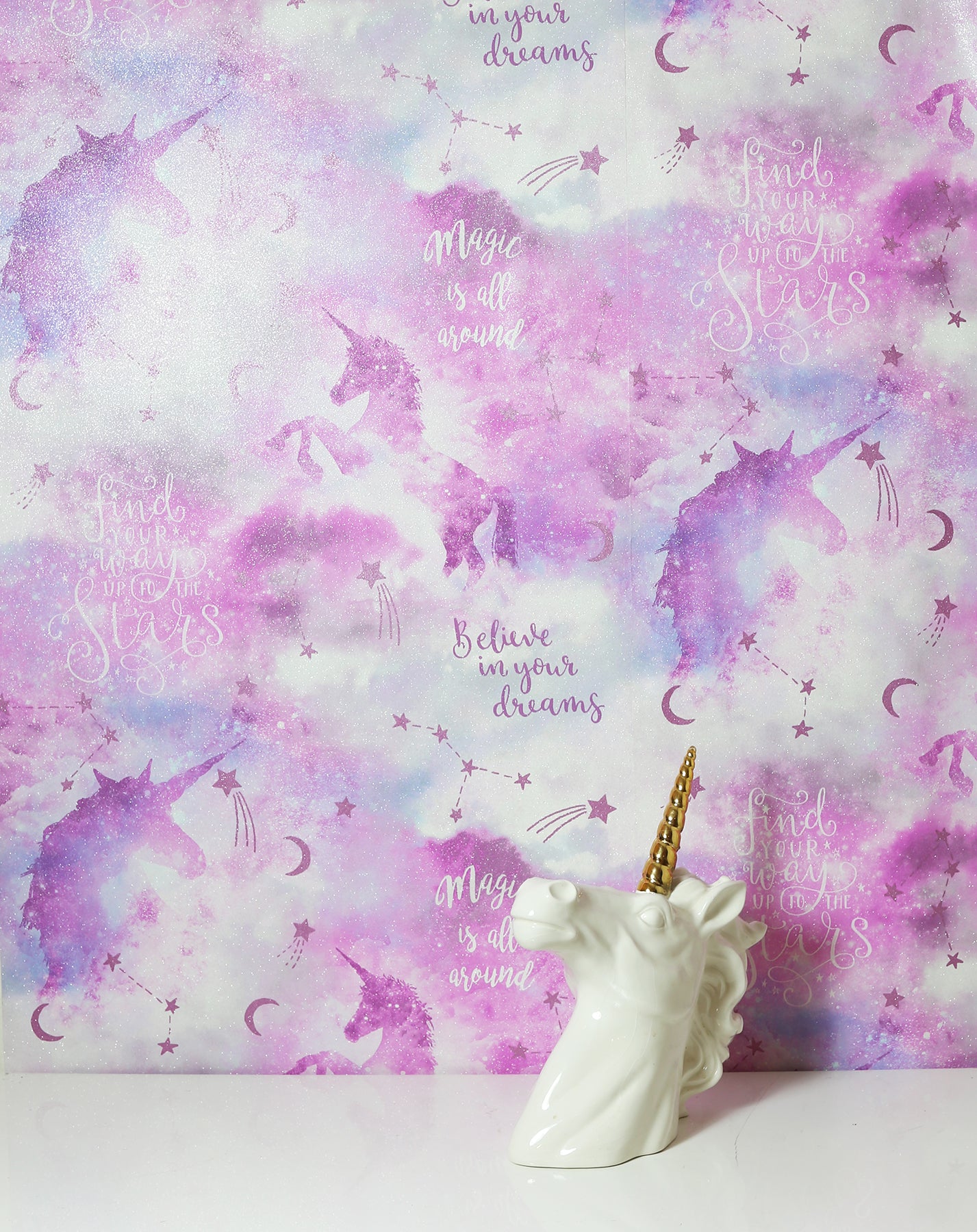xena-pink-galaxy-unicorn-wallpaper-york-wallcoverings-ah292901 - York Wallcoverings Wallpaper