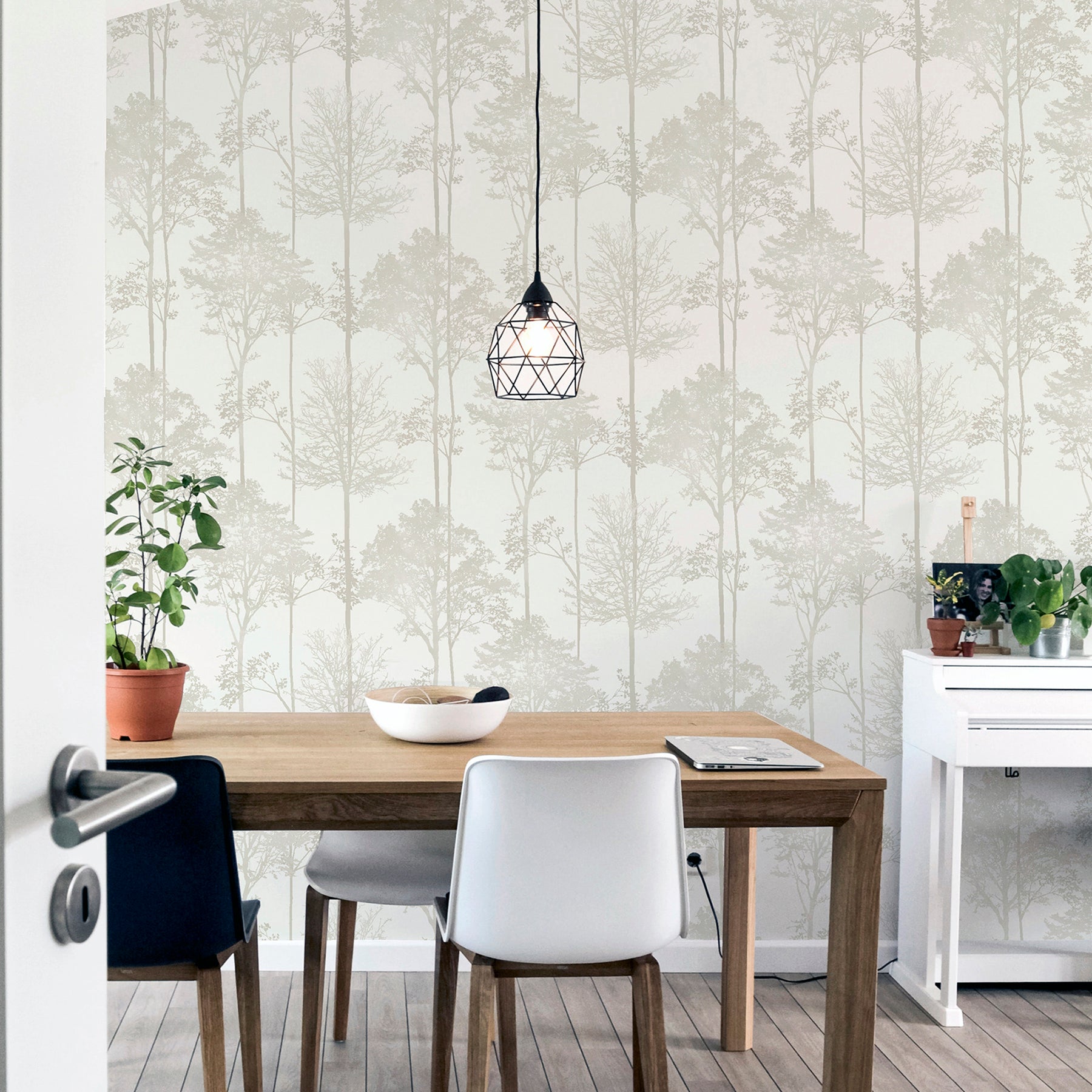 indra-neutral-forest-silhouette-wallpaper-york-wallcoverings-ah296102 - York Wallcoverings Wallpaper