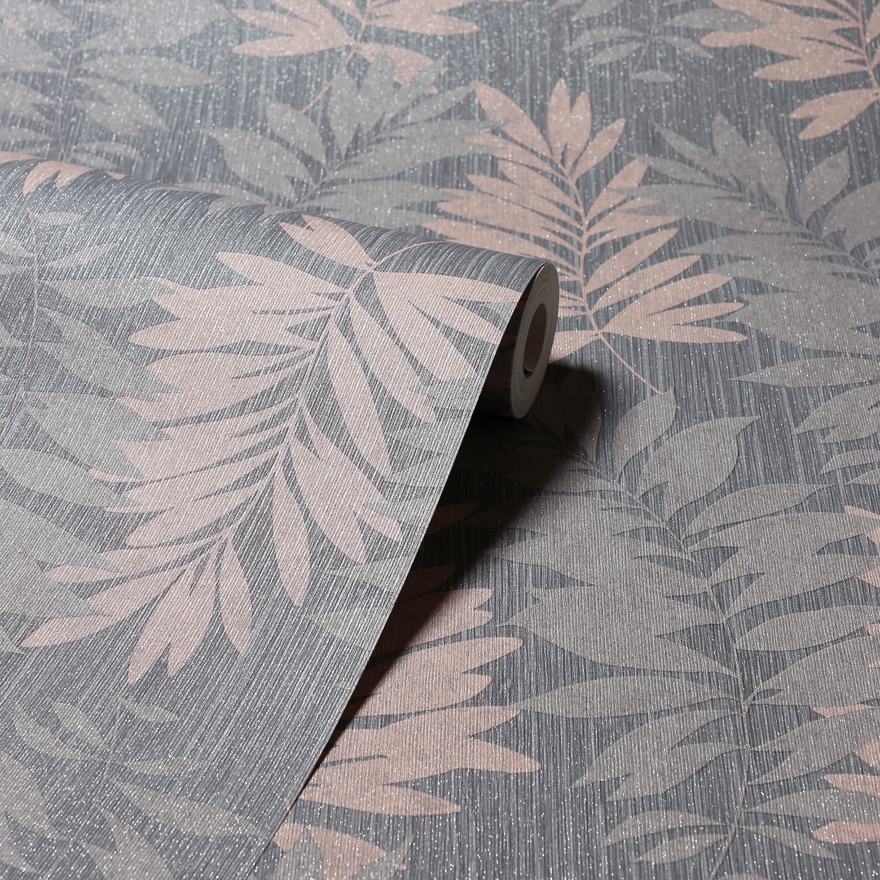 bernis-slate-palm-leaf-wallpaper-york-wallcoverings-ah296200 - York Wallcoverings Wallpaper