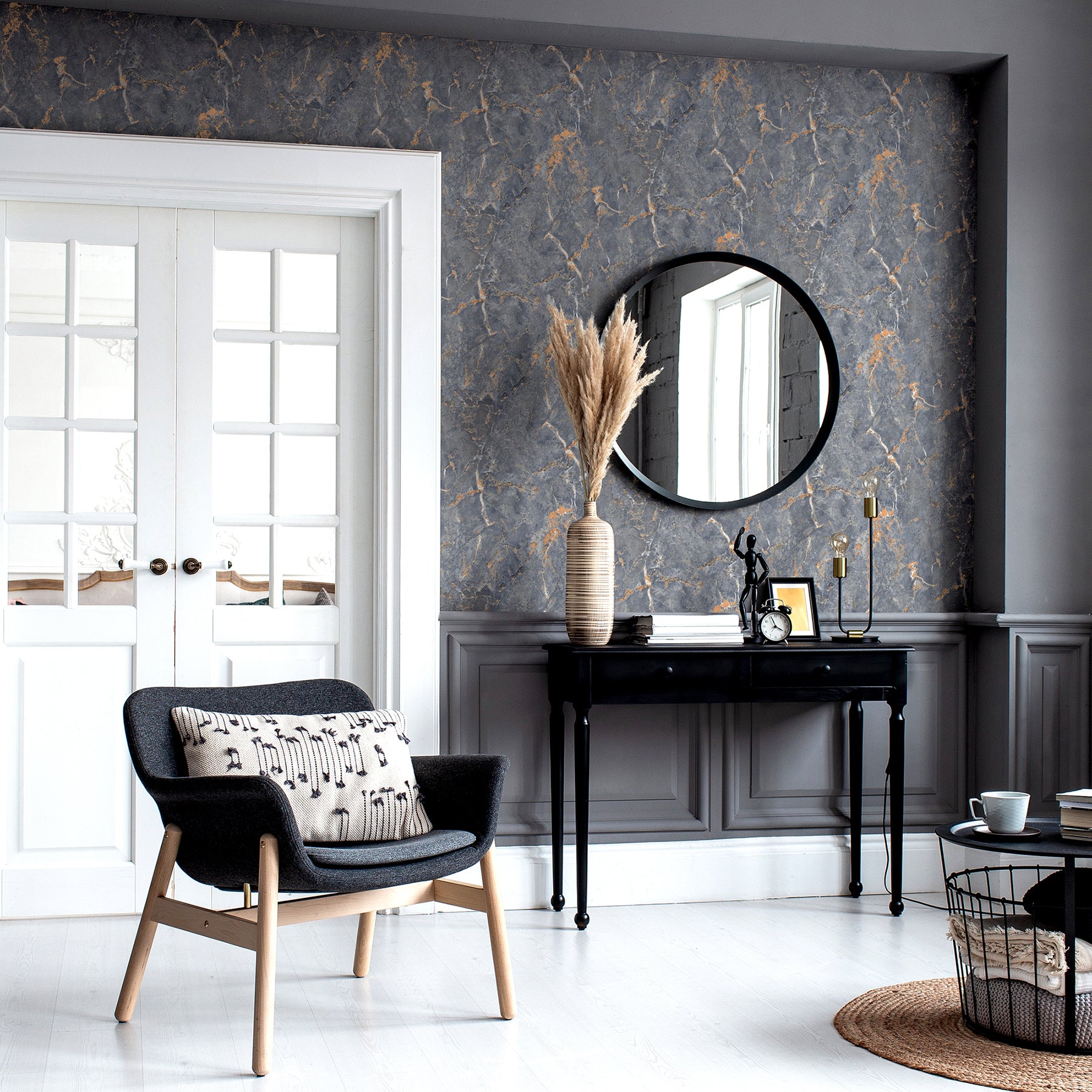darcel-grey-granite-wallpaper-york-wallcoverings-ah296708 - York Wallcoverings Wallpaper