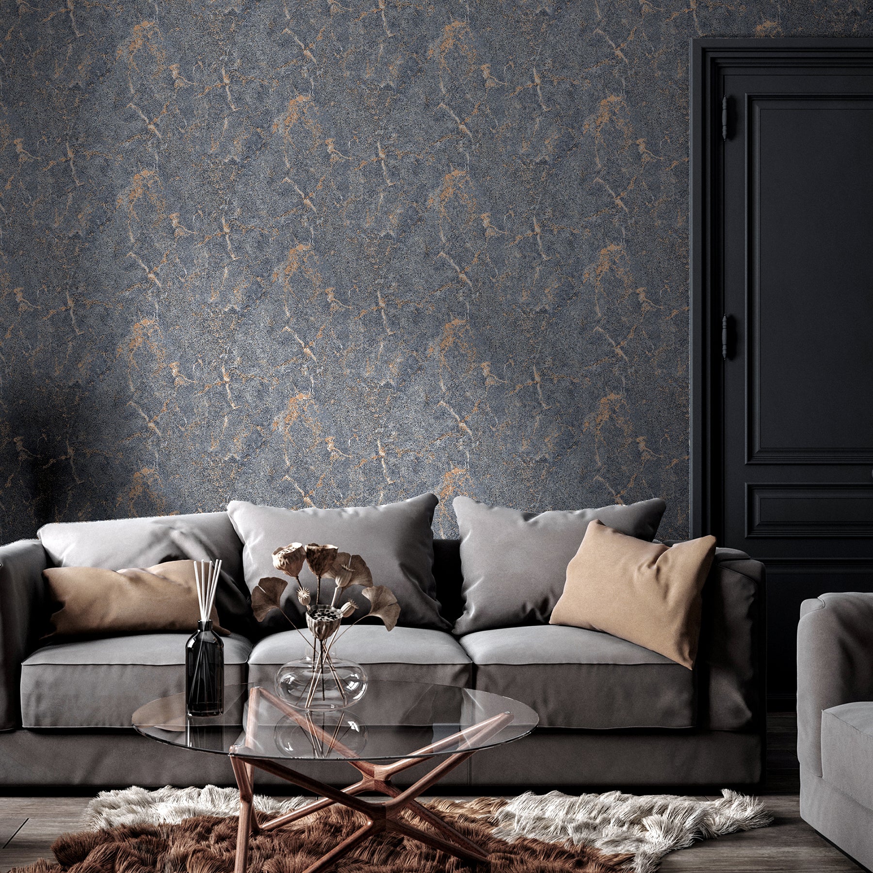 darcel-grey-granite-wallpaper-york-wallcoverings-ah296708 - York Wallcoverings Wallpaper