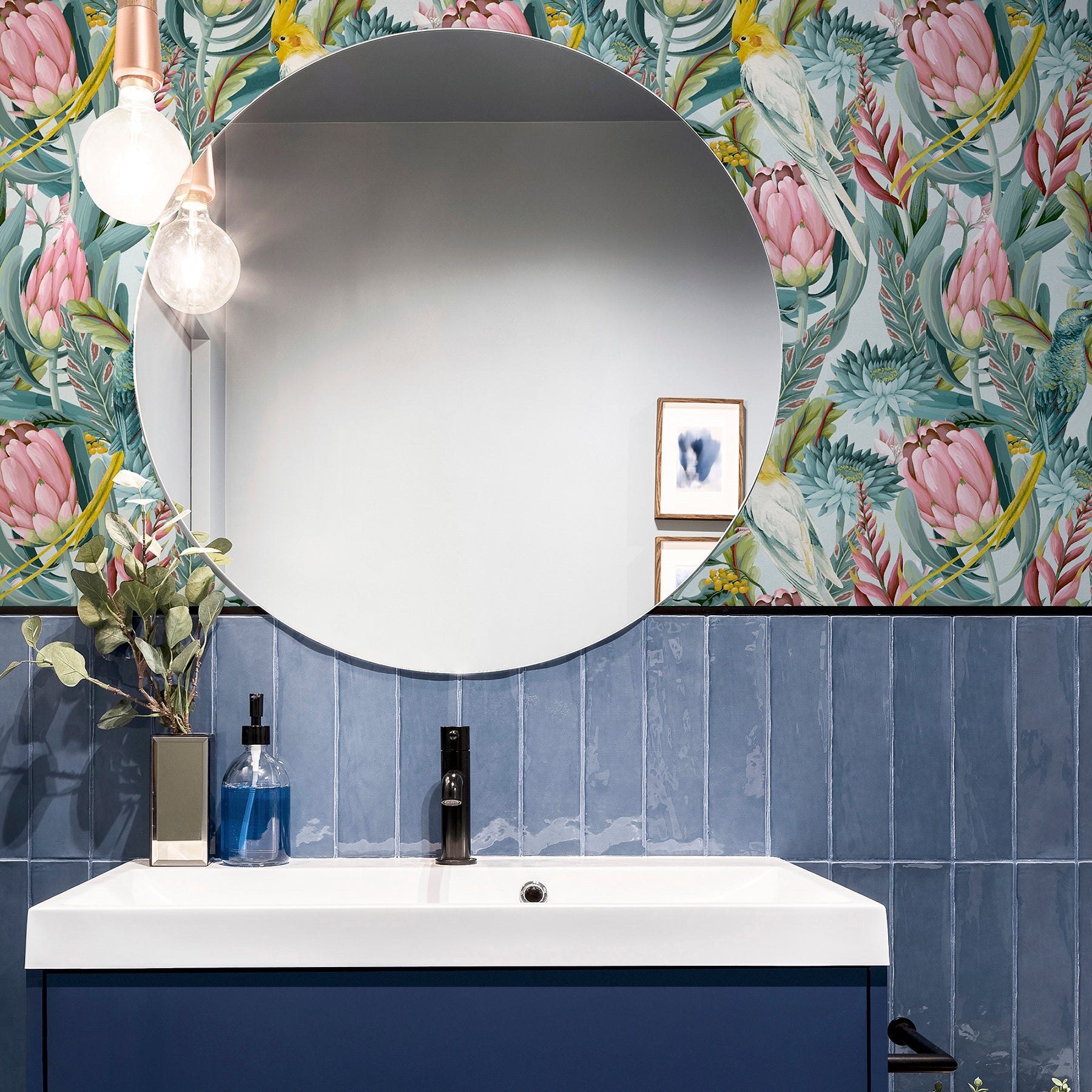 celia-multicolor-tropical-birds-wallpaper-york-wallcoverings-ah297905 - York Wallcoverings Wallpaper
