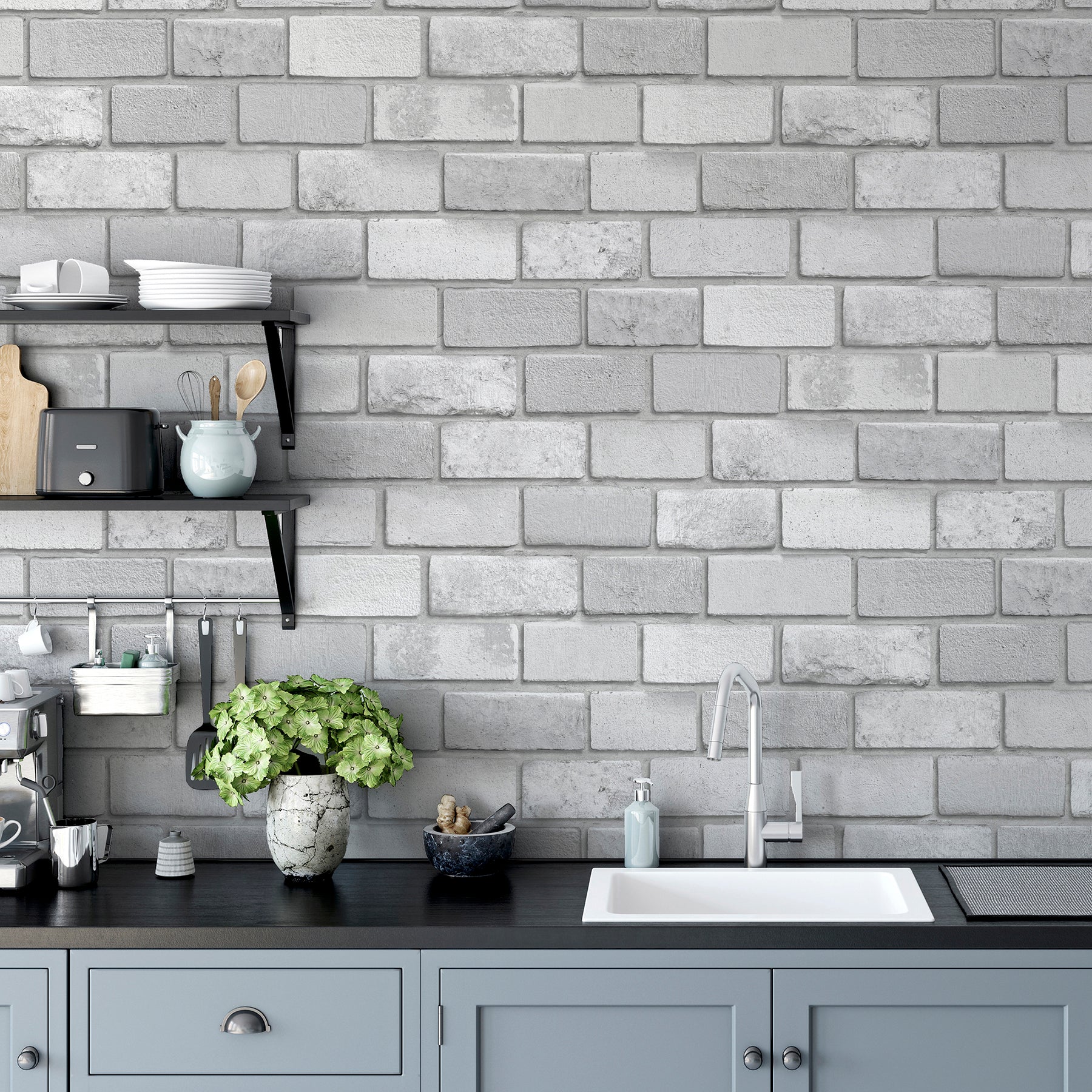 truman-dove-brick-wallpaper-york-wallcoverings-ah669401 - York Wallcoverings Wallpaper