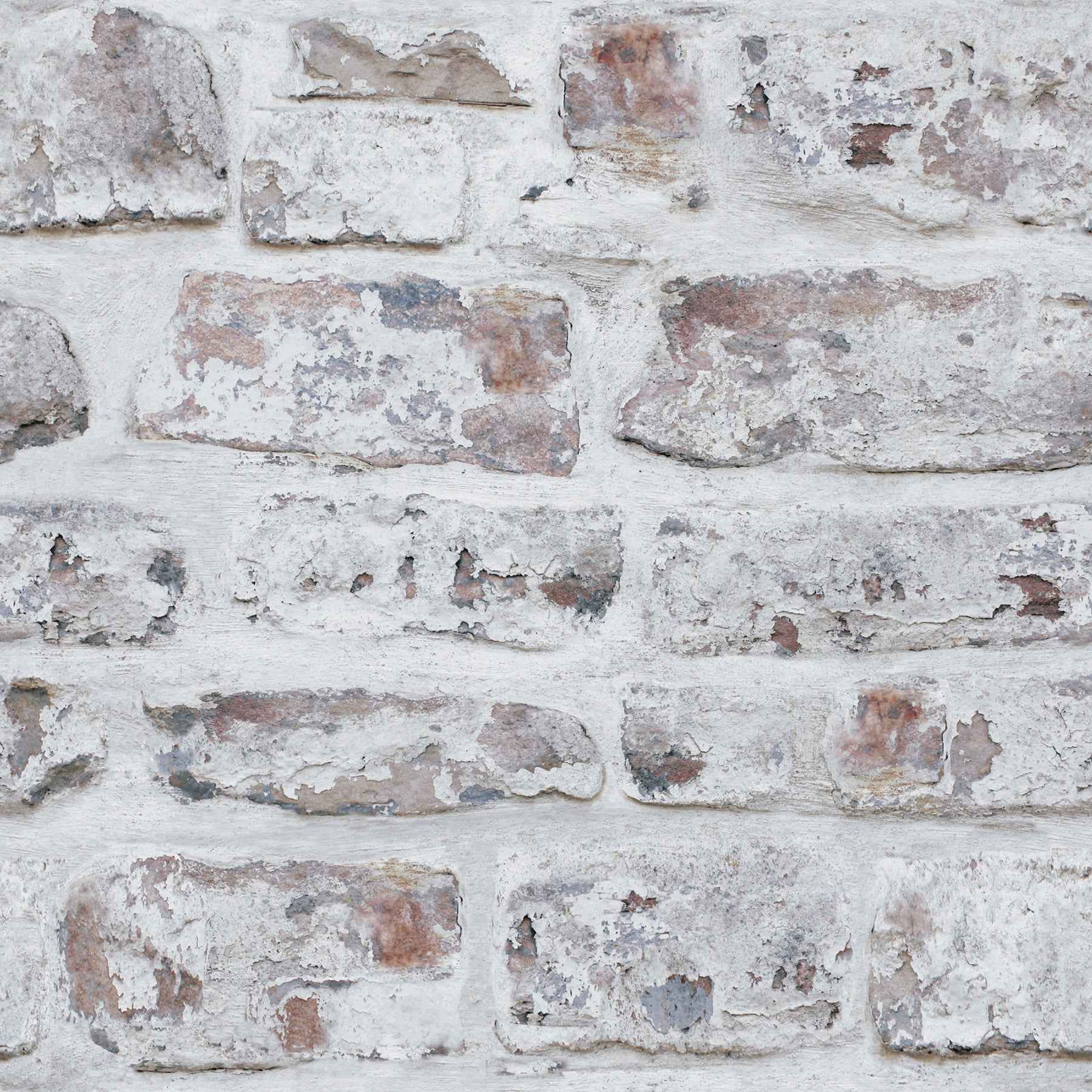 Domenic White Whitewashed Brick Wallpaper - York Wallcoverings - AH671100