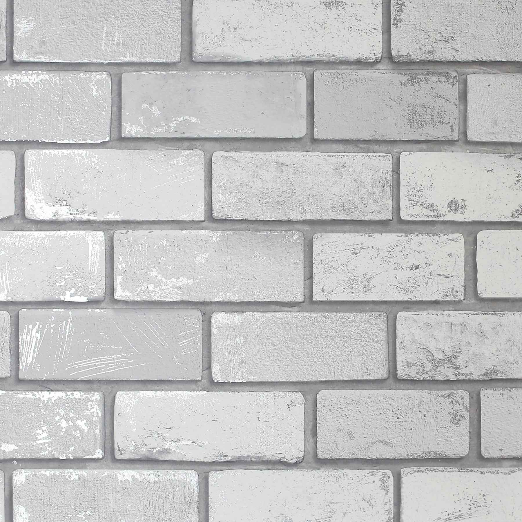 Myron Dove Metallic Brick Wallpaper - York Wallcoverings - AH692201