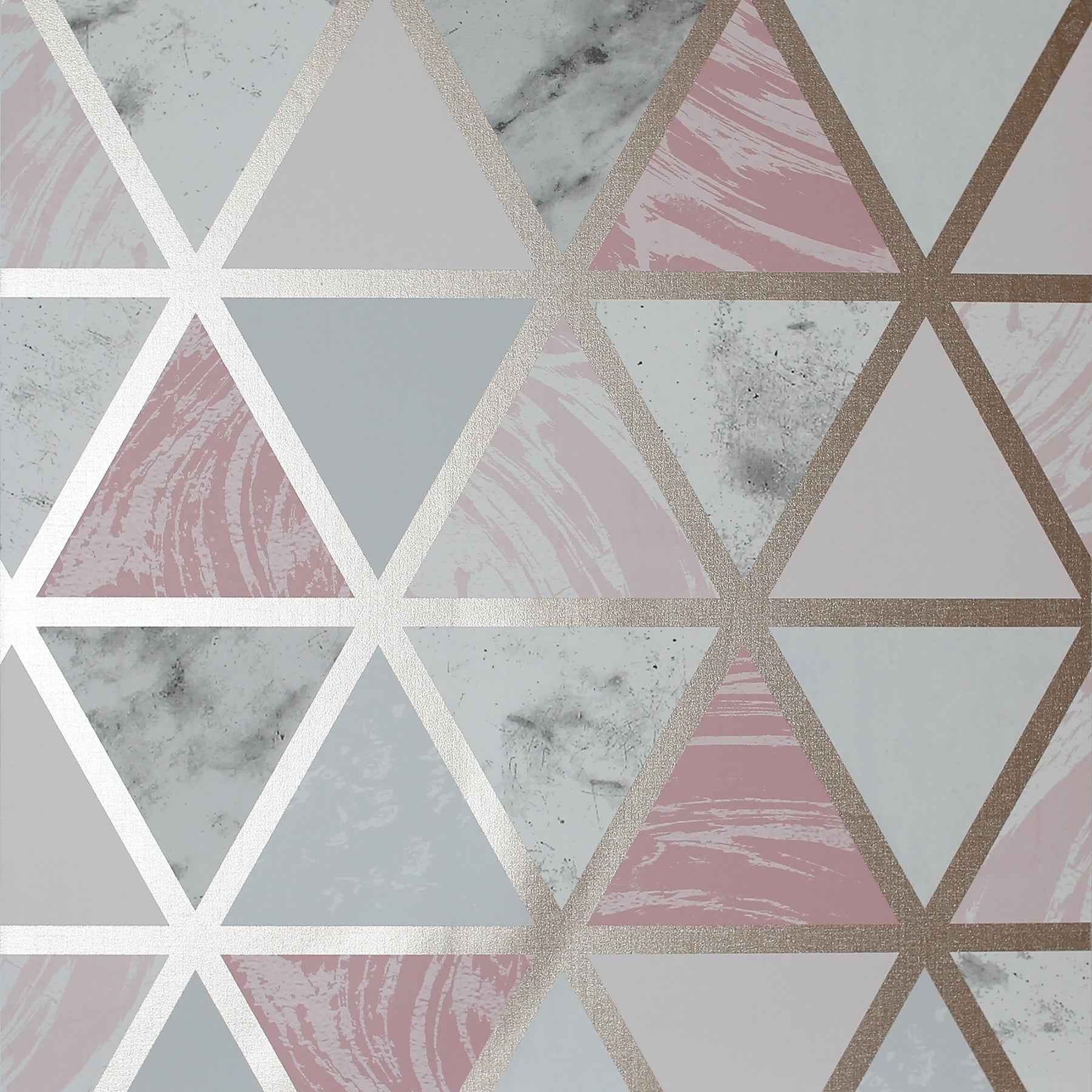 Marcy Pink Triangle Grid Wallpaper - York Wallcoverings - AH692205 - York Wallcoverings Wallpaper
