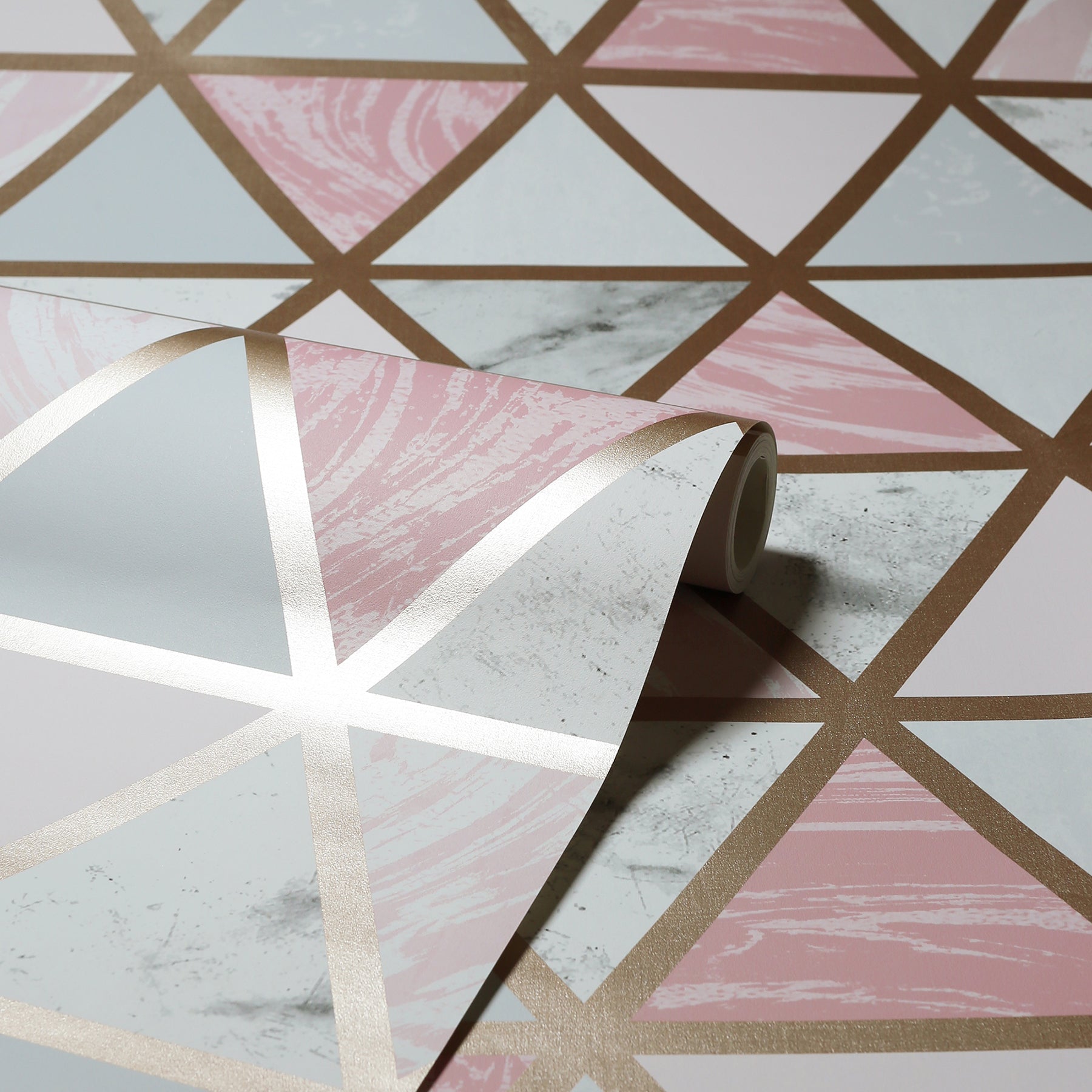 marcy-pink-triangle-grid-wallpaper-york-wallcoverings-ah692205 - York Wallcoverings Wallpaper