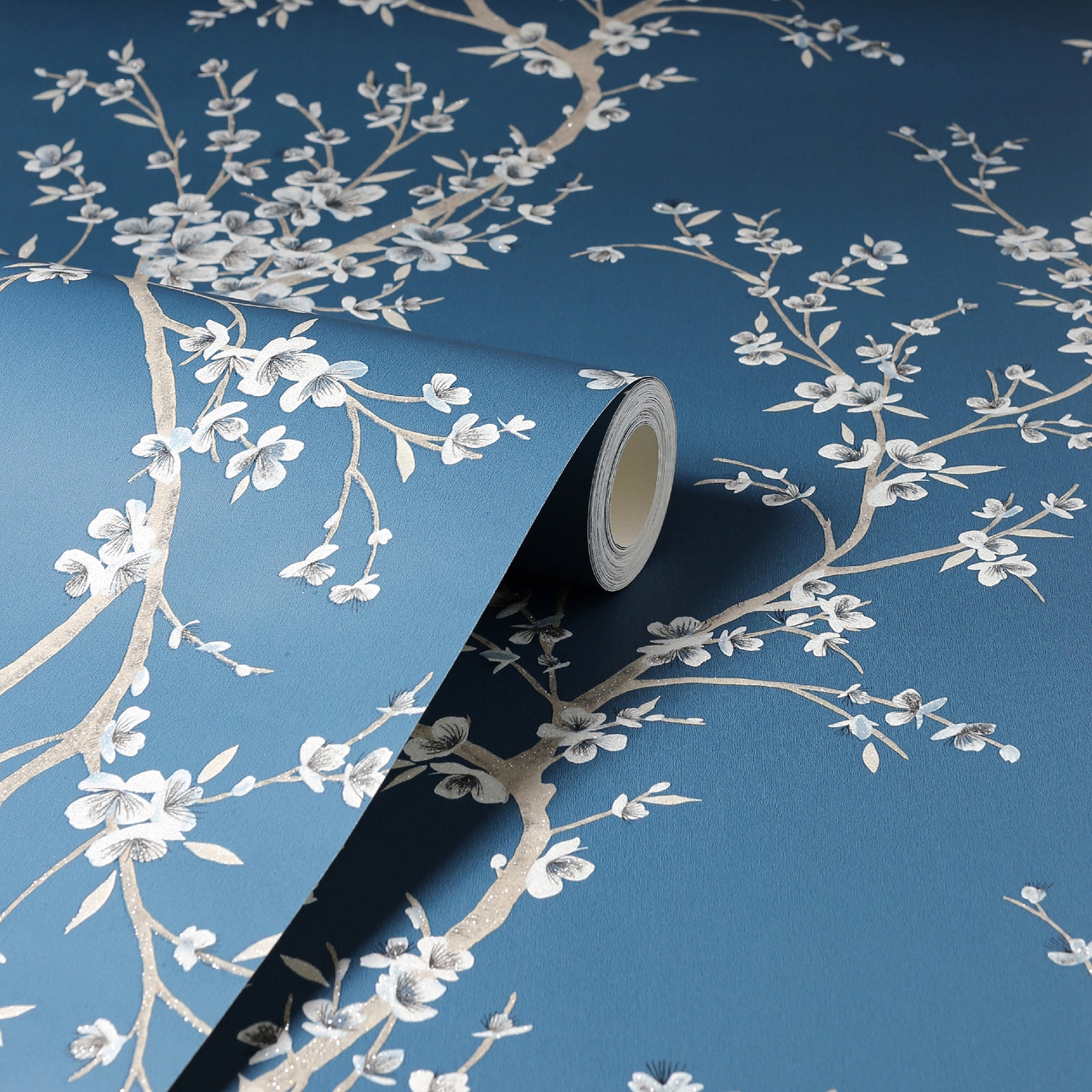 kaia-blue-flowering-tree-wallpaper-york-wallcoverings-ah692805 - York Wallcoverings Wallpaper
