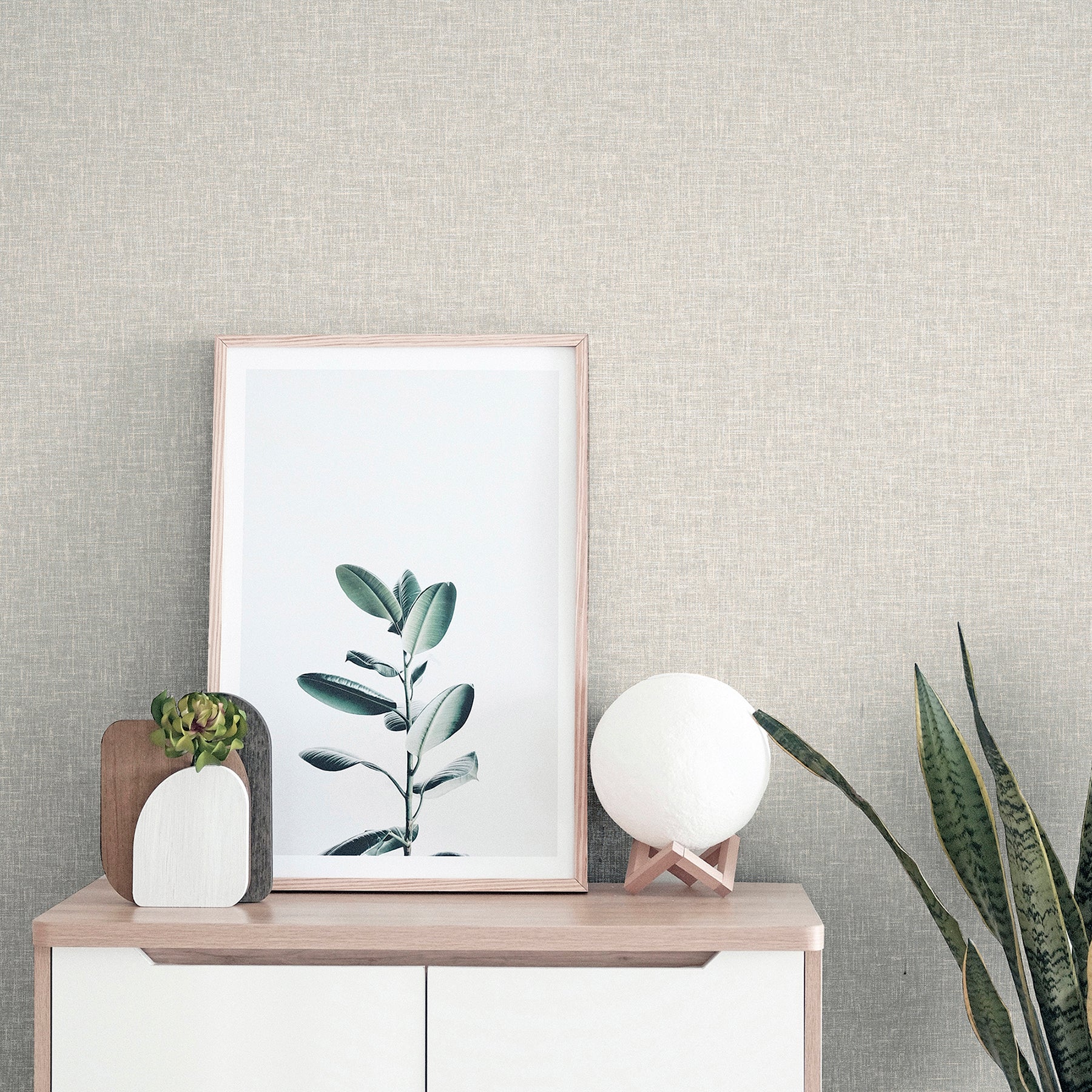 paulette-neutral-linen-texture-wallpaper-york-wallcoverings-ah901704 - York Wallcoverings Wallpaper
