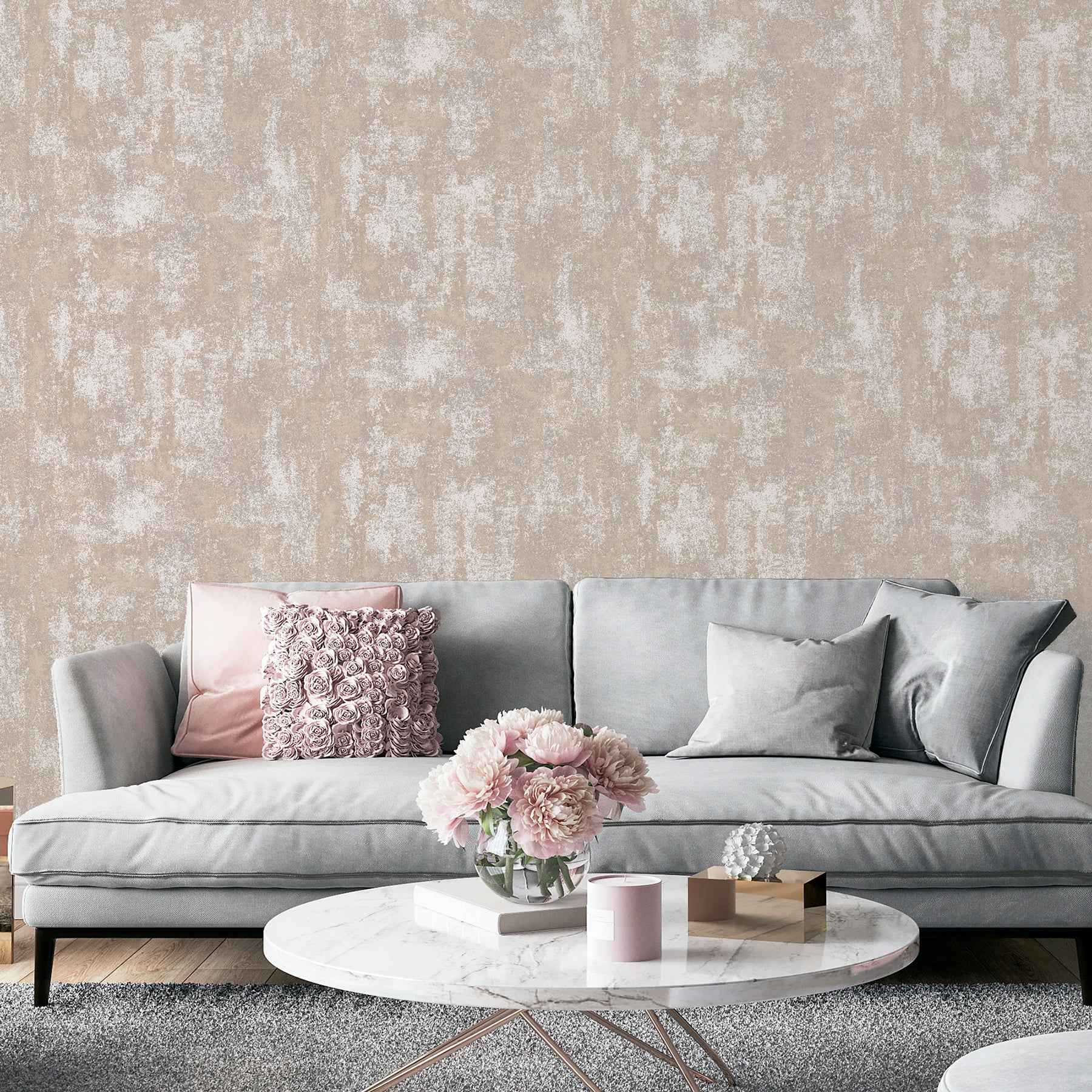 Lloyd Blush Stone Texture Wallpaper - York Wallcoverings - AH902107 - York Wallcoverings Wallpaper