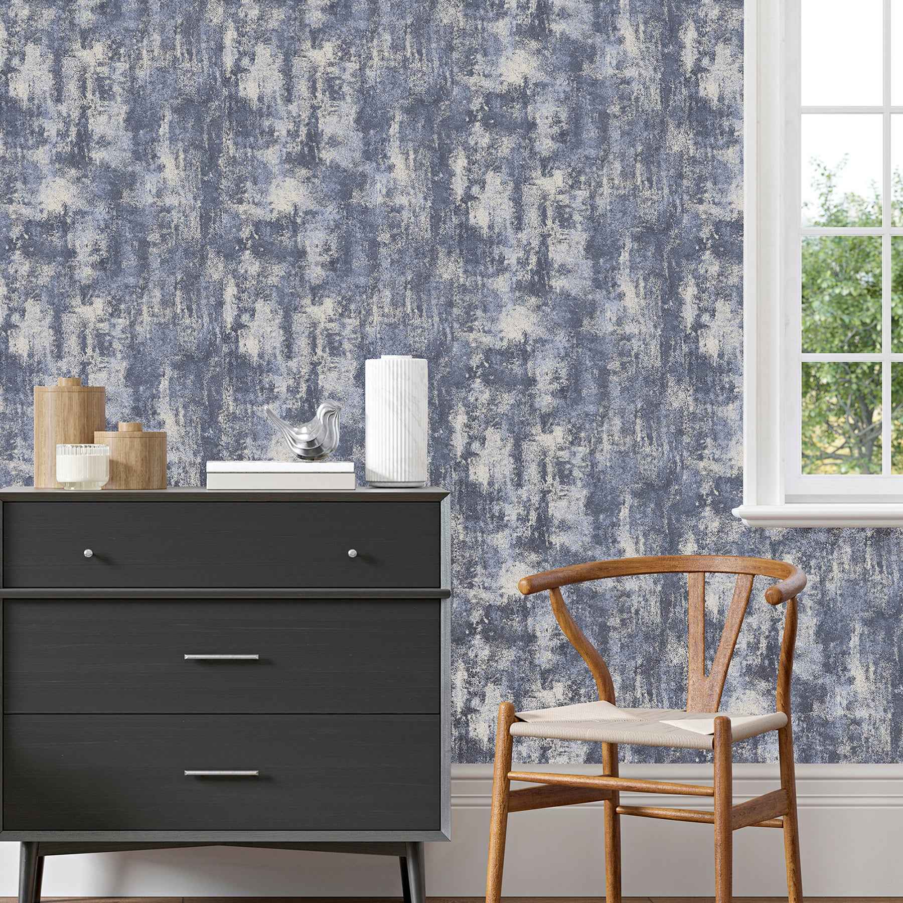 Lloyd Blue Stone Texture Wallpaper - York Wallcoverings - AH902108 - York Wallcoverings Wallpaper