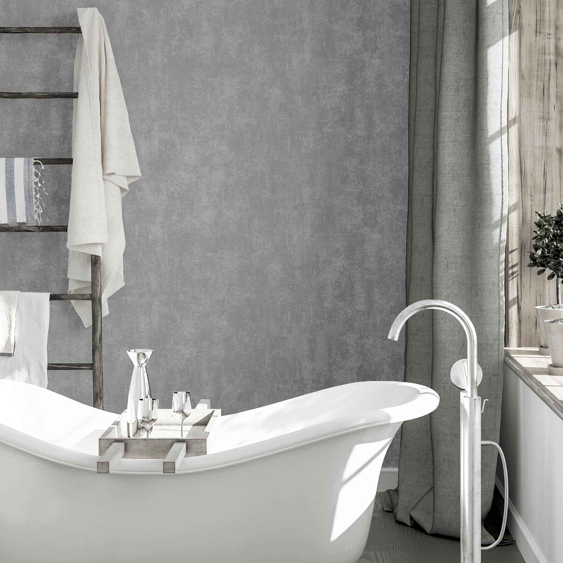 Lloyd Pewter Stone Texture Wallpaper - York Wallcoverings - AH902109 - York Wallcoverings Wallpaper