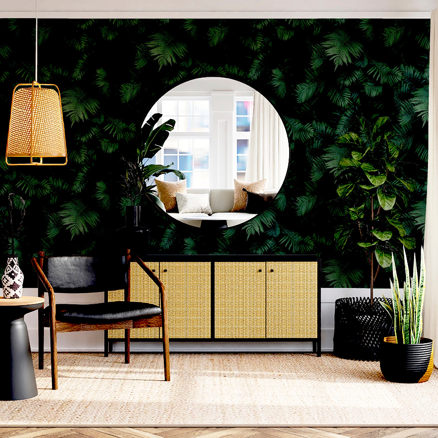 winona-green-ferns-wallpaper-york-wallcoverings-ah907601 - York Wallcoverings Wallpaper