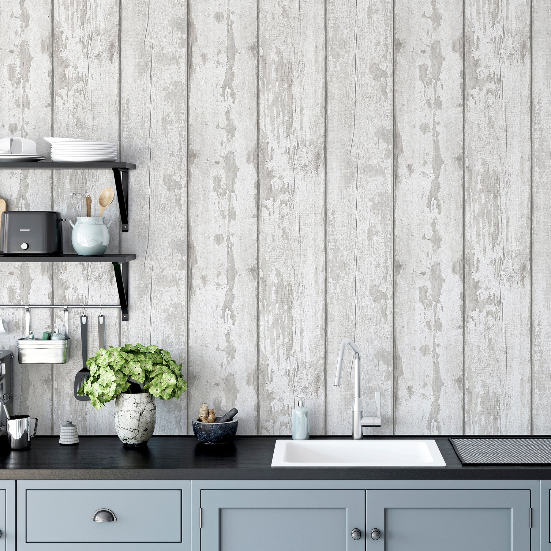 ambrose-grey-wood-plank-wallpaper-york-wallcoverings-ah908501 - York Wallcoverings Wallpaper