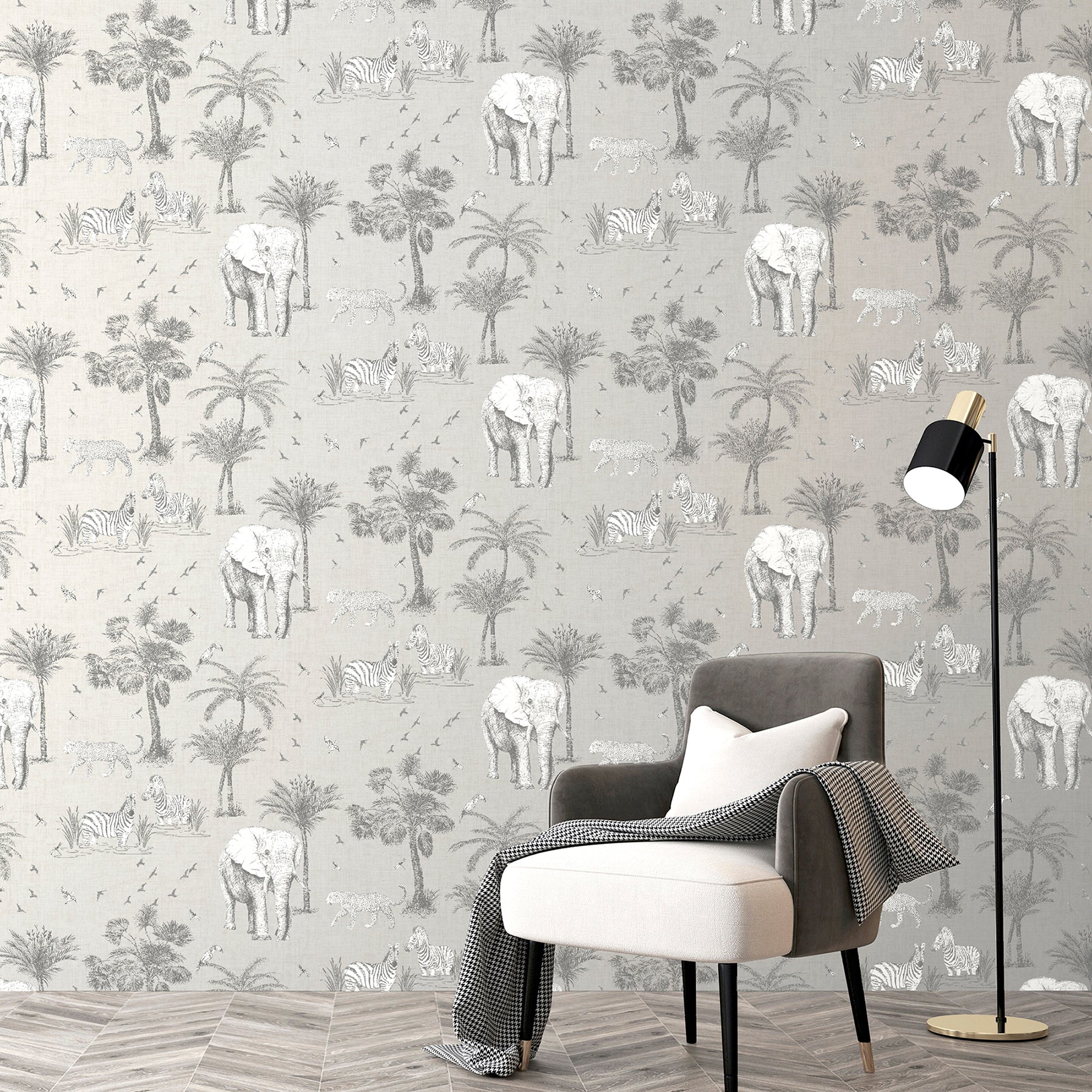 lionel-grey-safari-lagoon-wallpaper-york-wallcoverings-ah908902 - York Wallcoverings Wallpaper