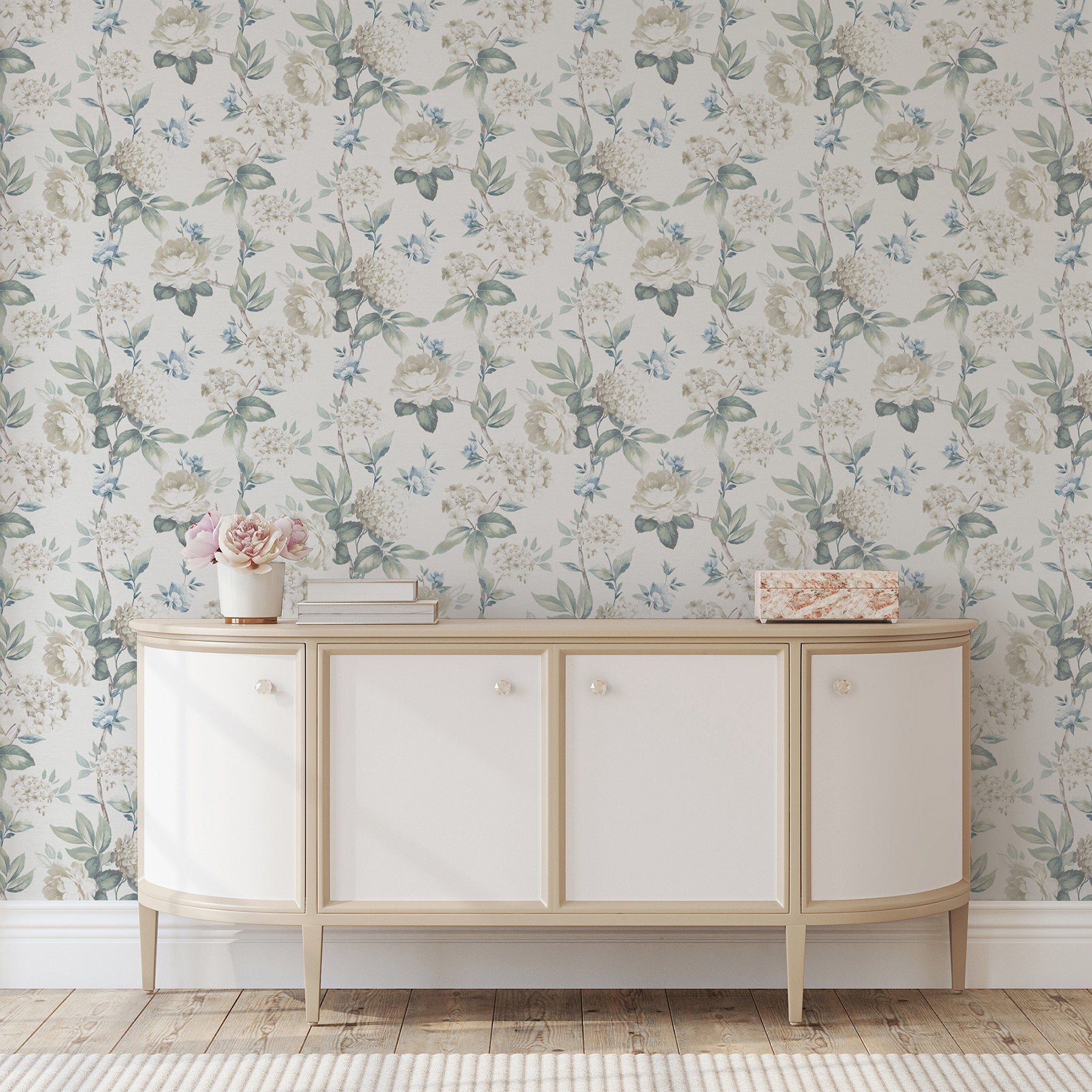 atley-light-green-floral-wallpaper-york-wallcoverings-ah923802 - York Wallcoverings Wallpaper