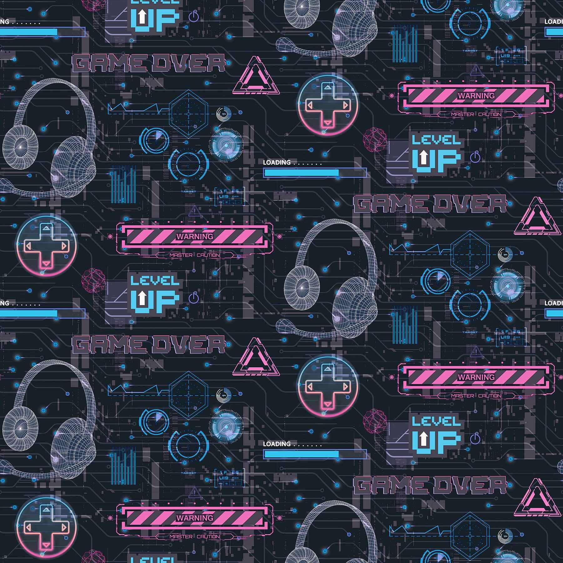 Casper Pink Gamer Wallpaper - York Wallcoverings - AH923803 - York Wallcoverings Wallpaper
