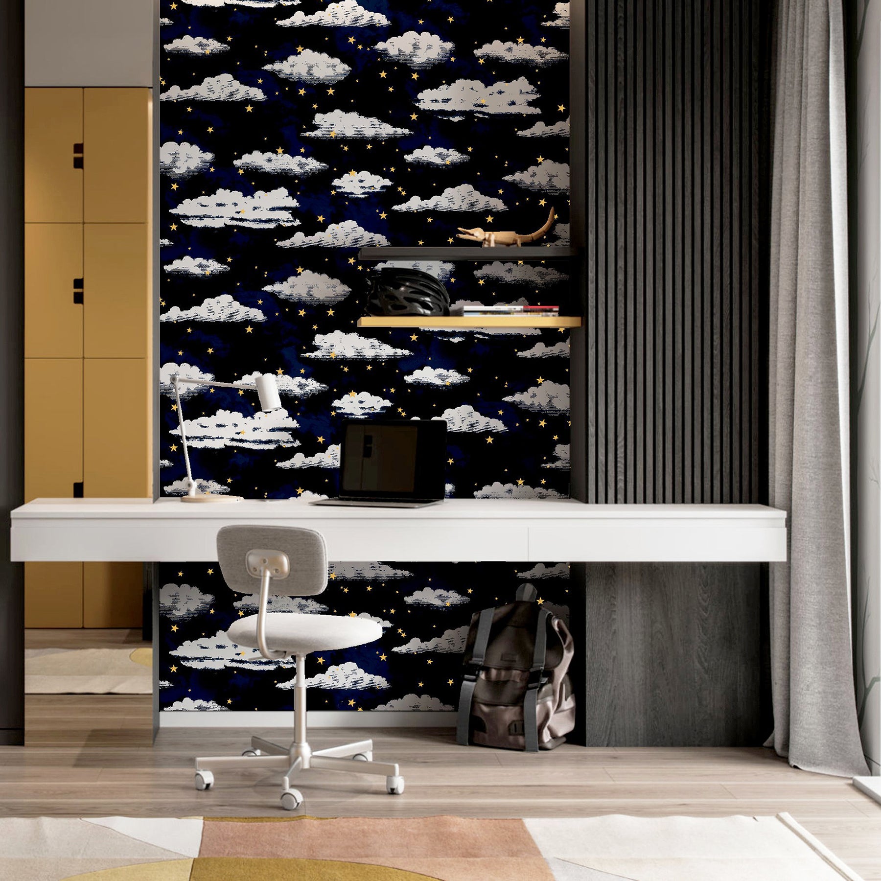 zeno-navy-starry-skies-wallpaper-york-wallcoverings-ah923907 - York Wallcoverings Wallpaper