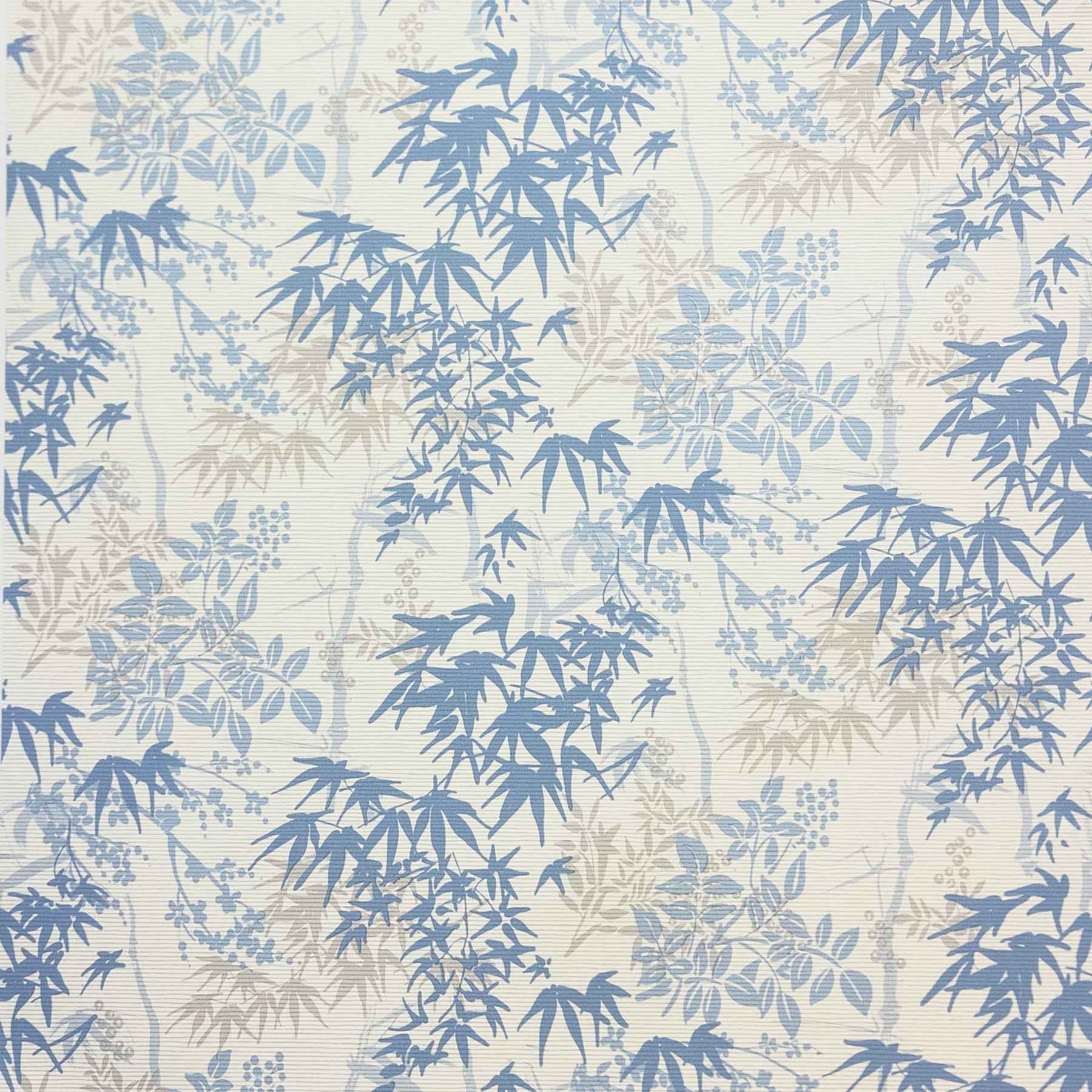 Elinore Blue Bamboo Trail Wallpaper - York Wallcoverings - AH924407 - York Wallcoverings Wallpaper