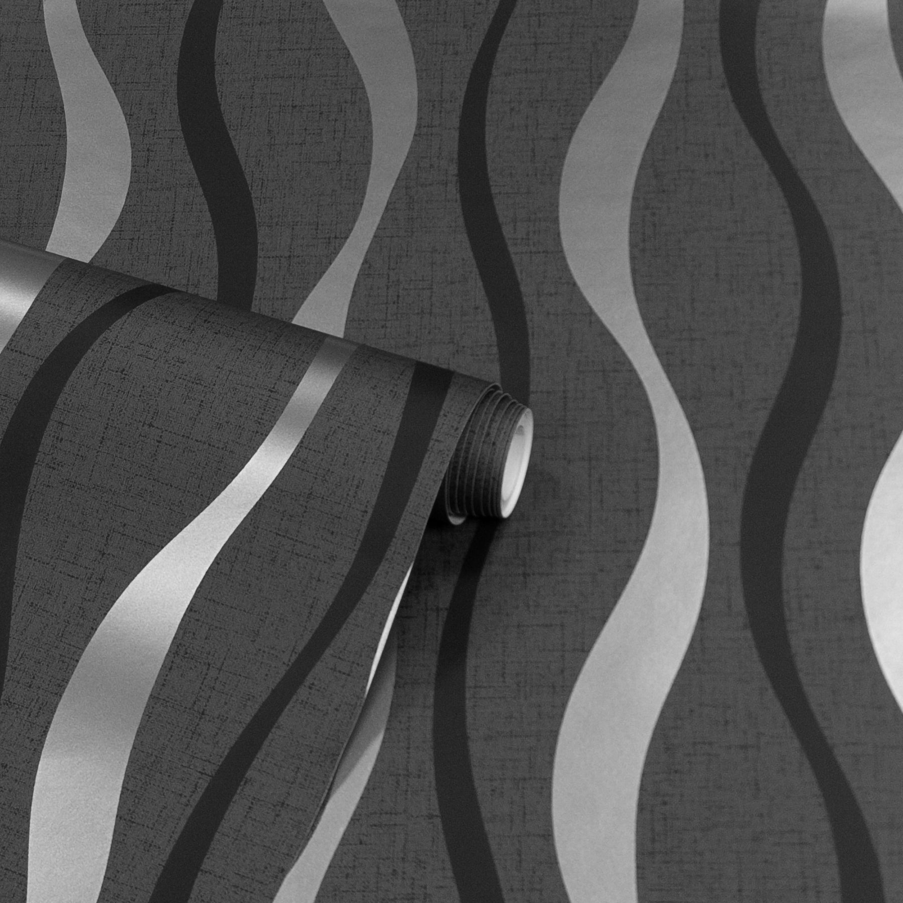 tazz-black-ribbons-wallpaper-york-wallcoverings-ah924502 - York Wallcoverings Wallpaper