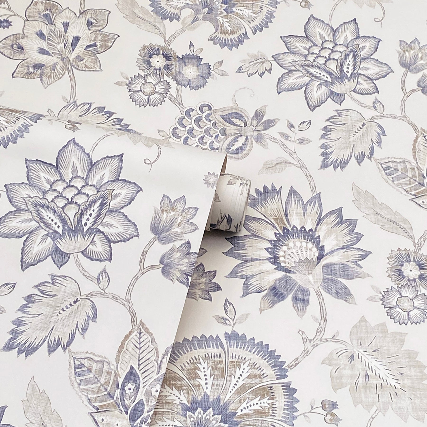 prudie-denim-jacobean-trail-wallpaper-york-wallcoverings-ah924707 - York Wallcoverings Wallpaper