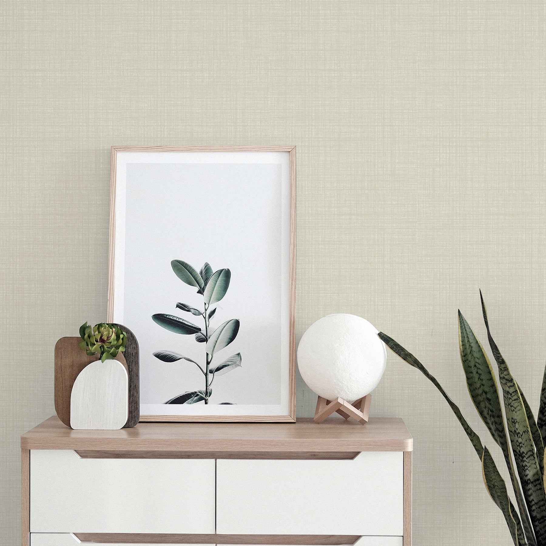 Rafe Neutral Woven Texture Wallpaper - York Wallcoverings - AH946003 - York Wallcoverings Wallpaper